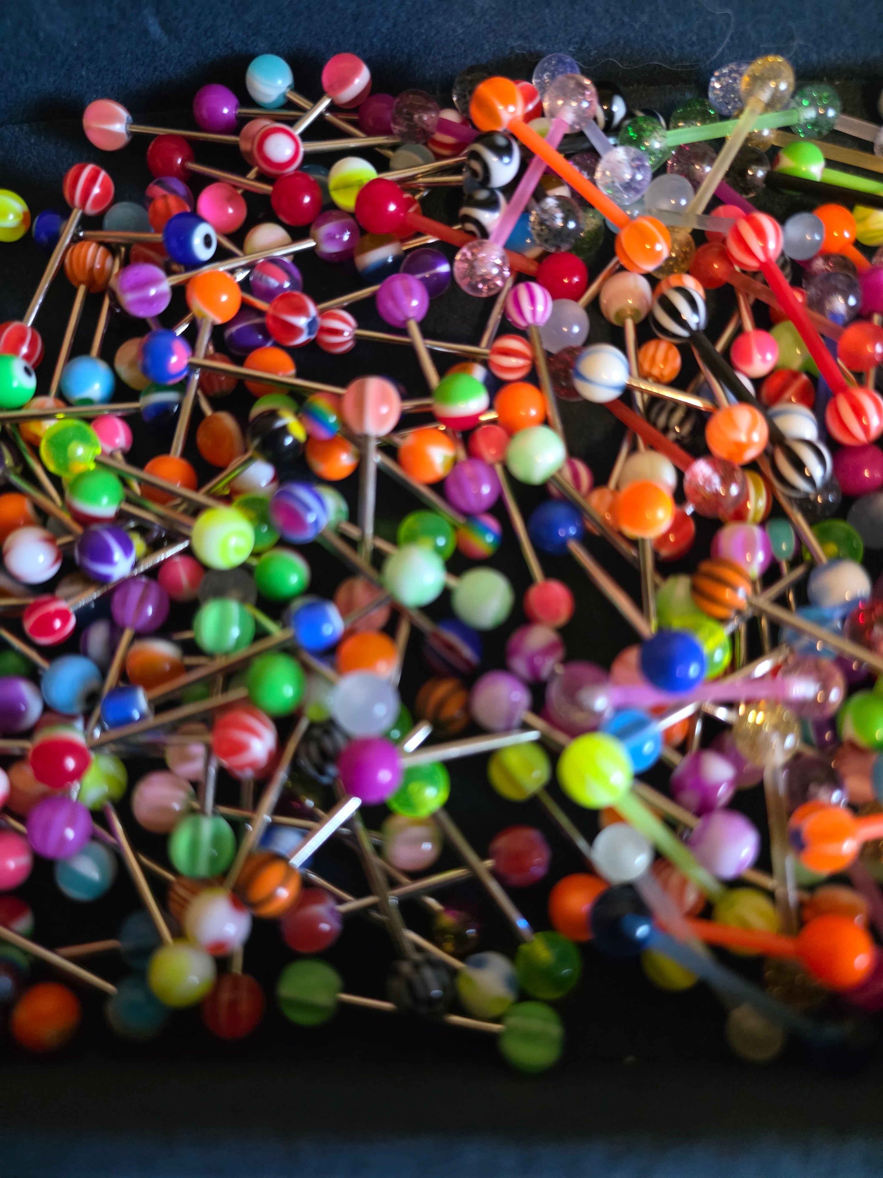Random Tongue/nipple Ring Collection – Acrylic & Metal Styles