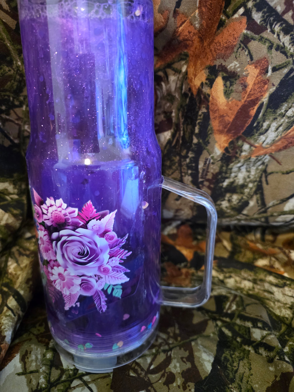 Floral Elephant 40 oz Snow Globe Tumbler