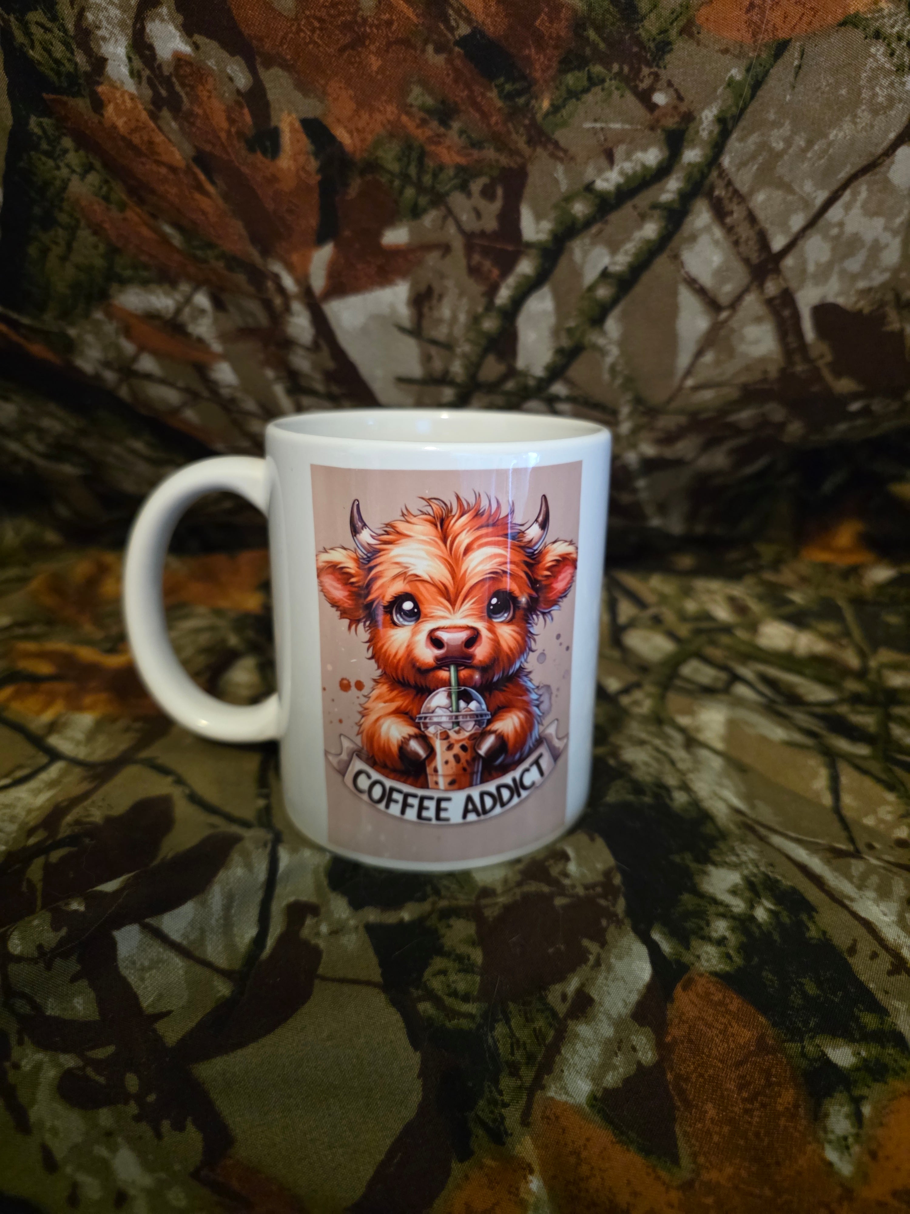 Highland Cow Coffee Addict Mug