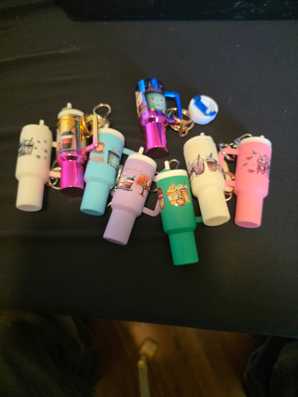 Coffee & Beverage Mini Tumbler Keychain & ChapStick Holder