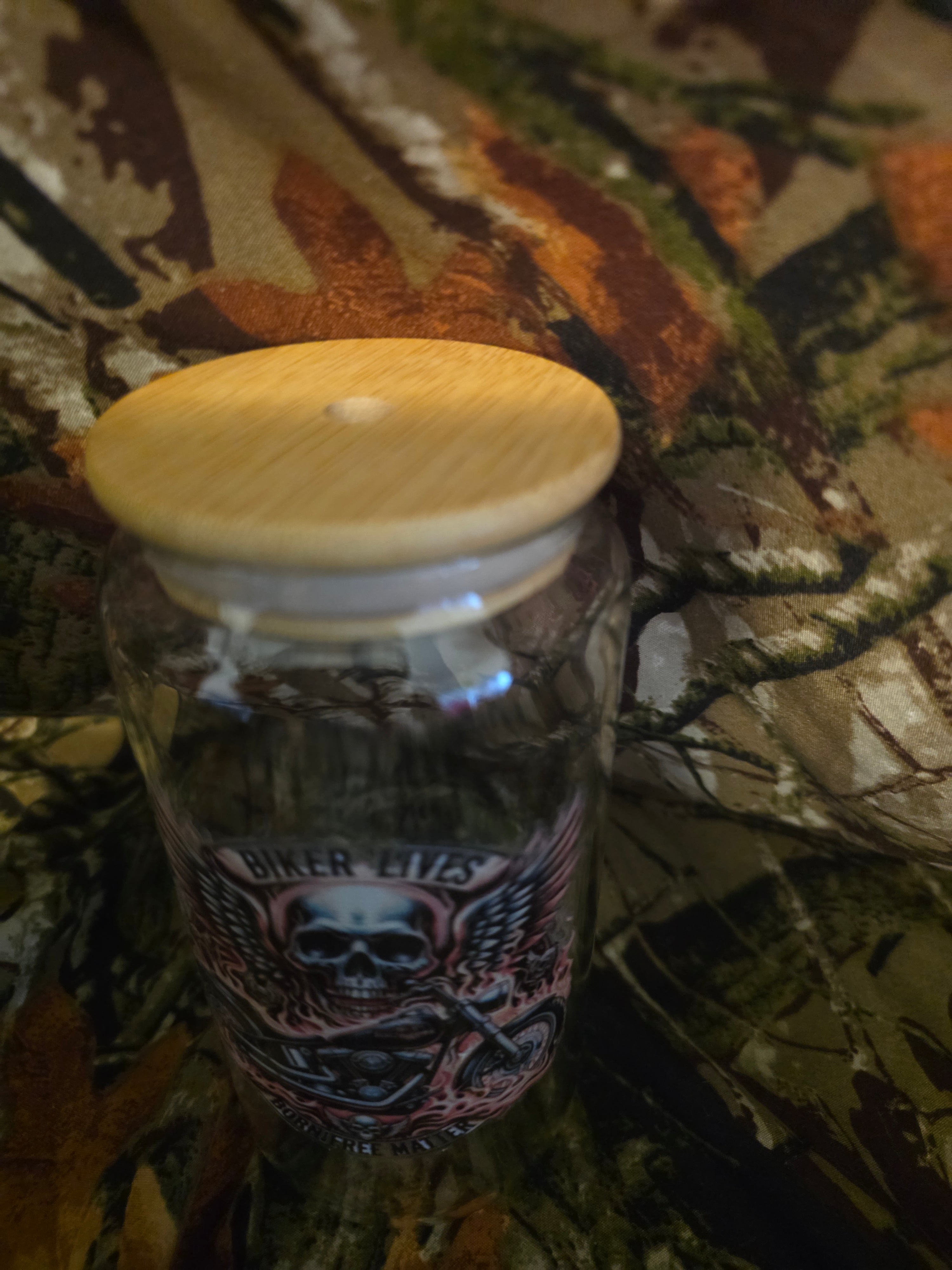 Biker Lives Glass Tumbler