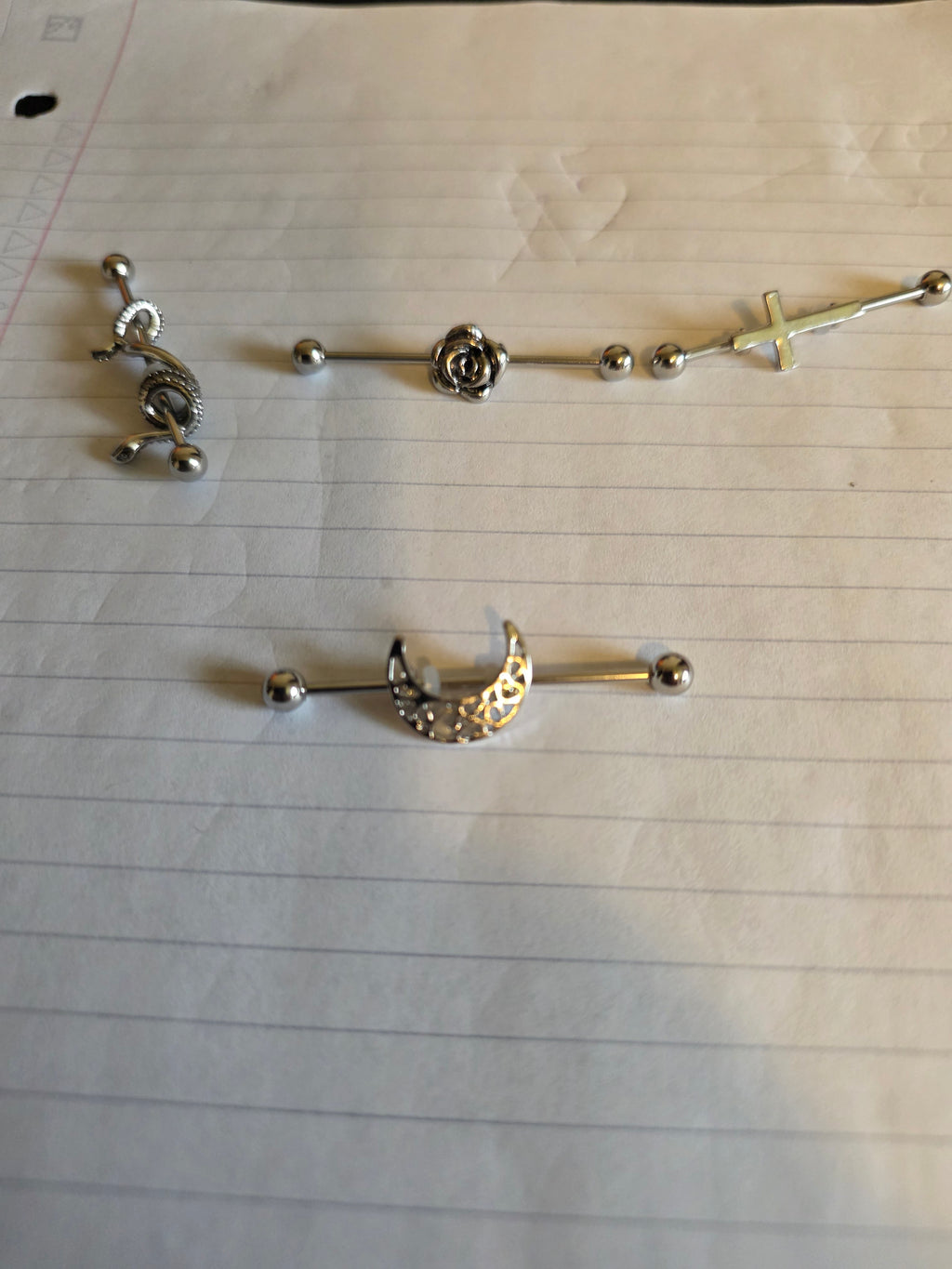 Surgical Steel Celestial & Symbol Industrial Barbells