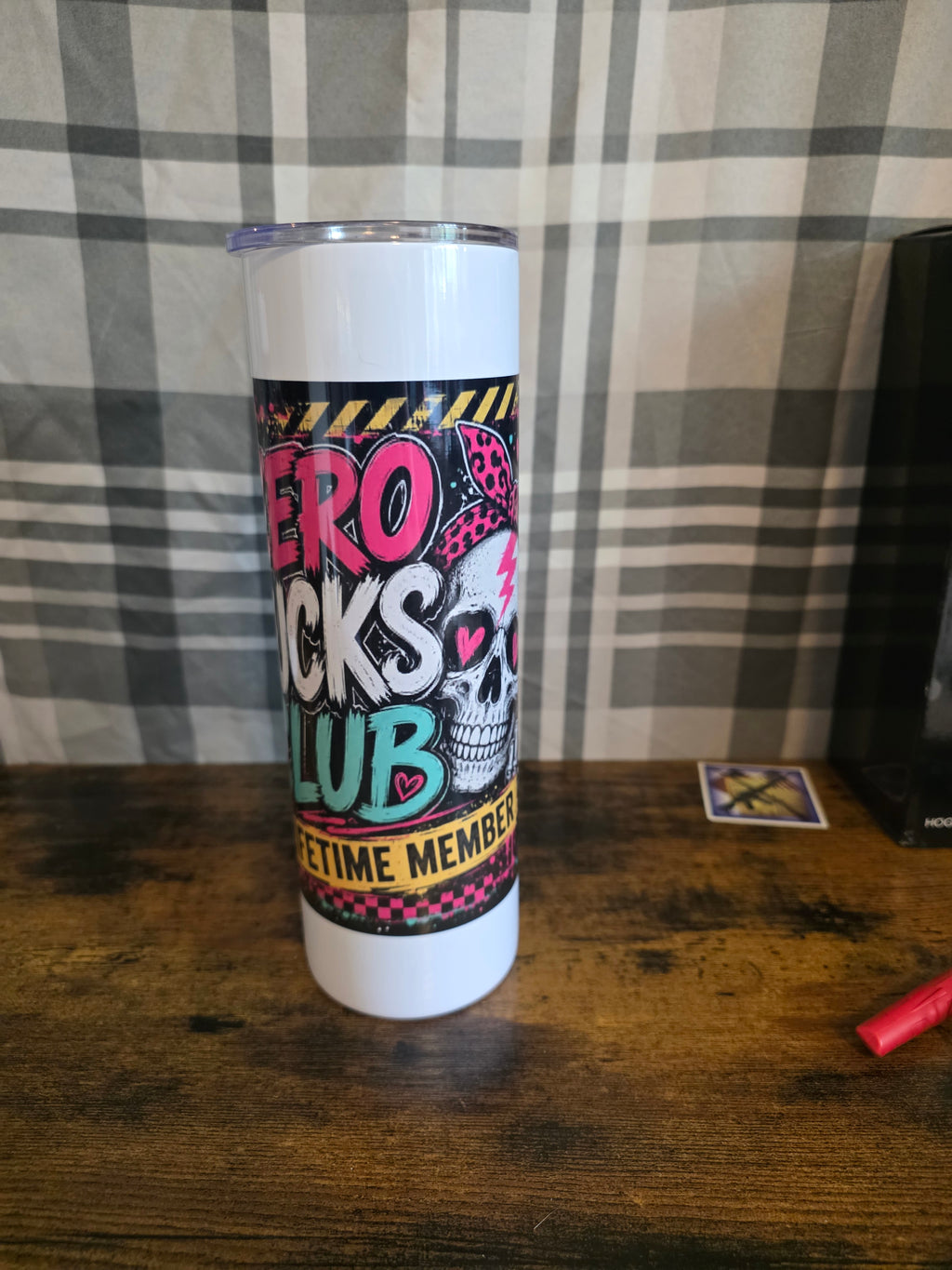 Retro Skull Club Lifetime Member 30 oz Skinny Tumbler