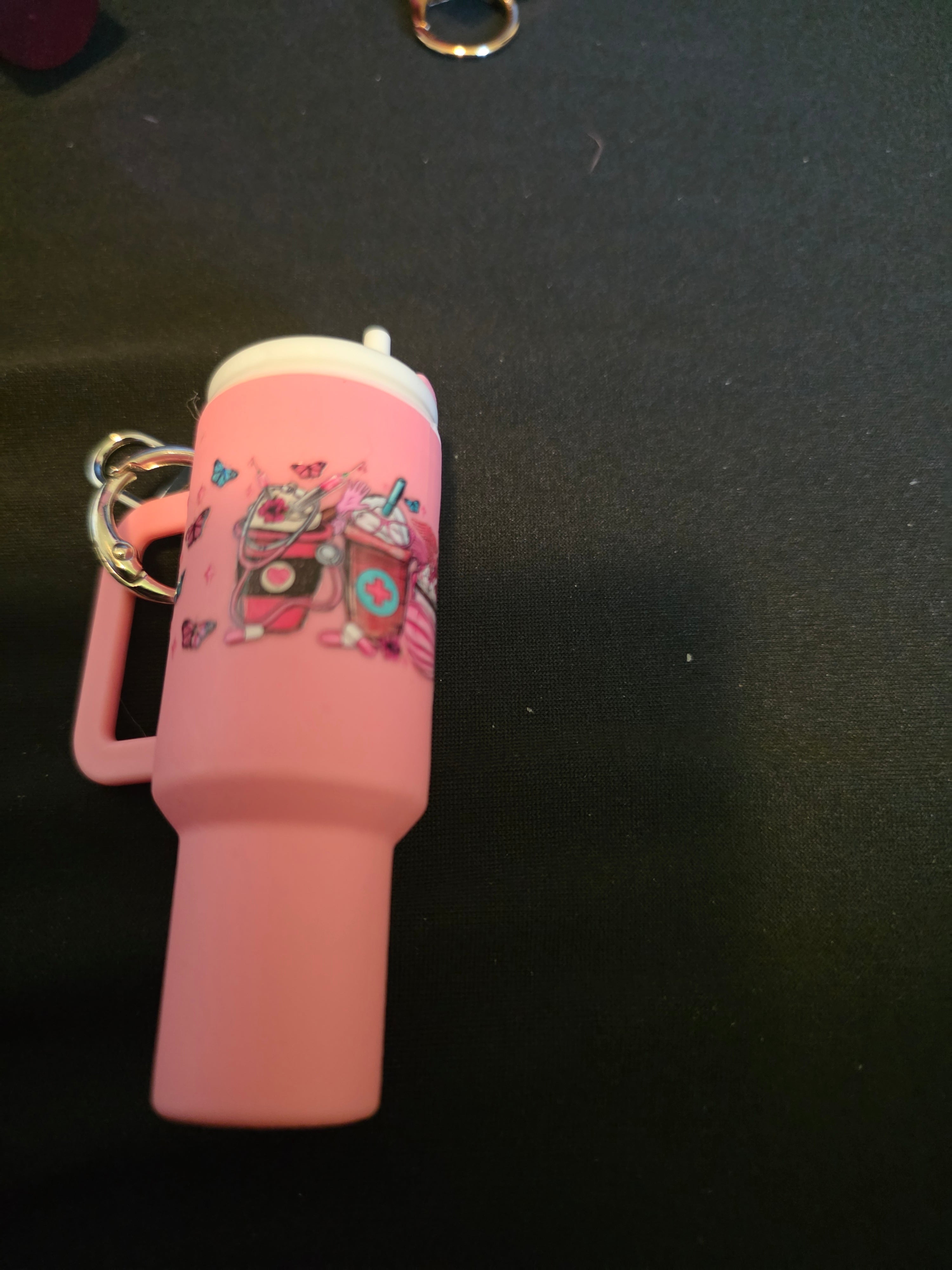 Coffee & Beverage Mini Tumbler Keychain & ChapStick Holder