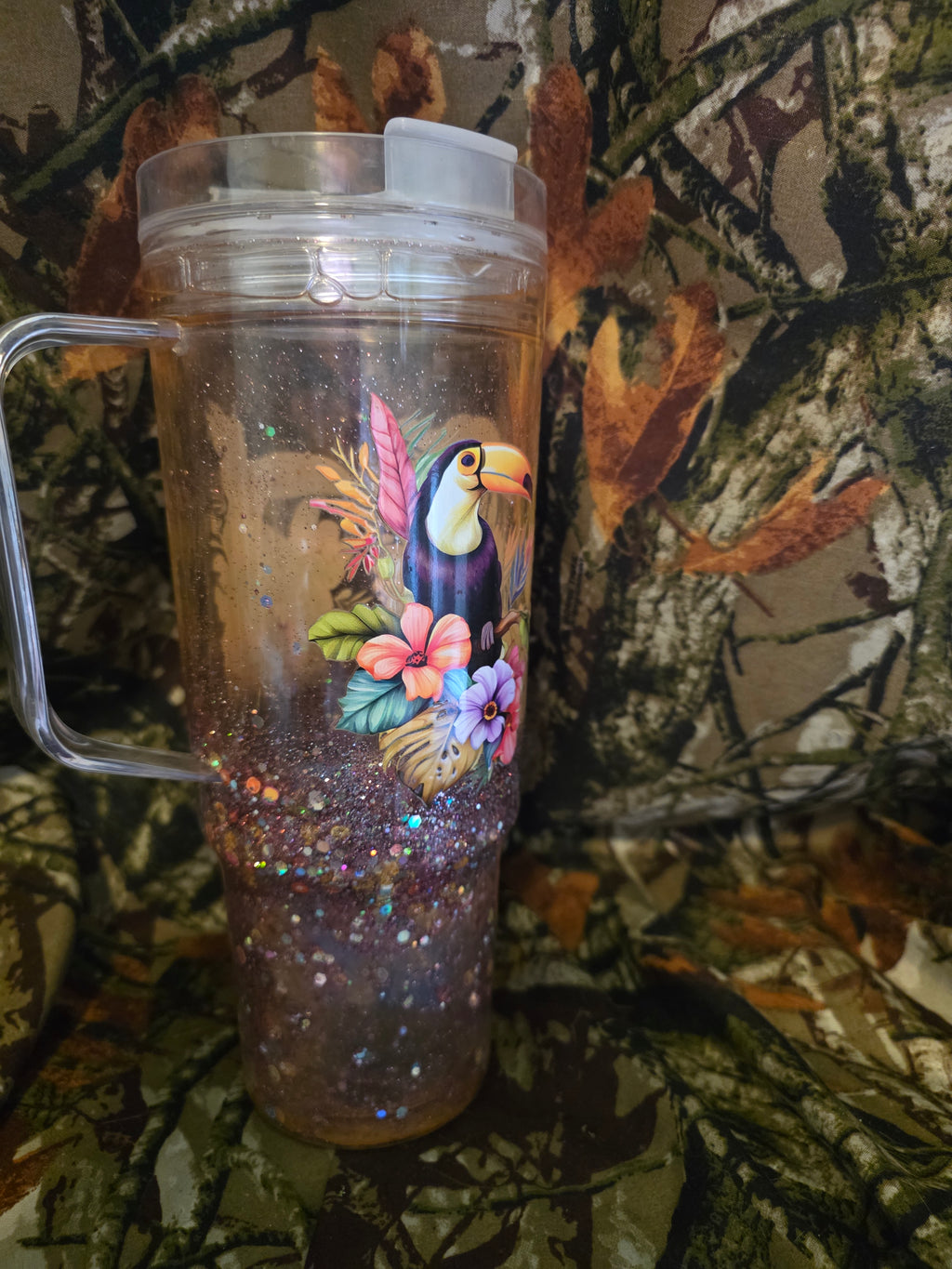 Tropical Toucan 40 oz Snow Globe Tumbler