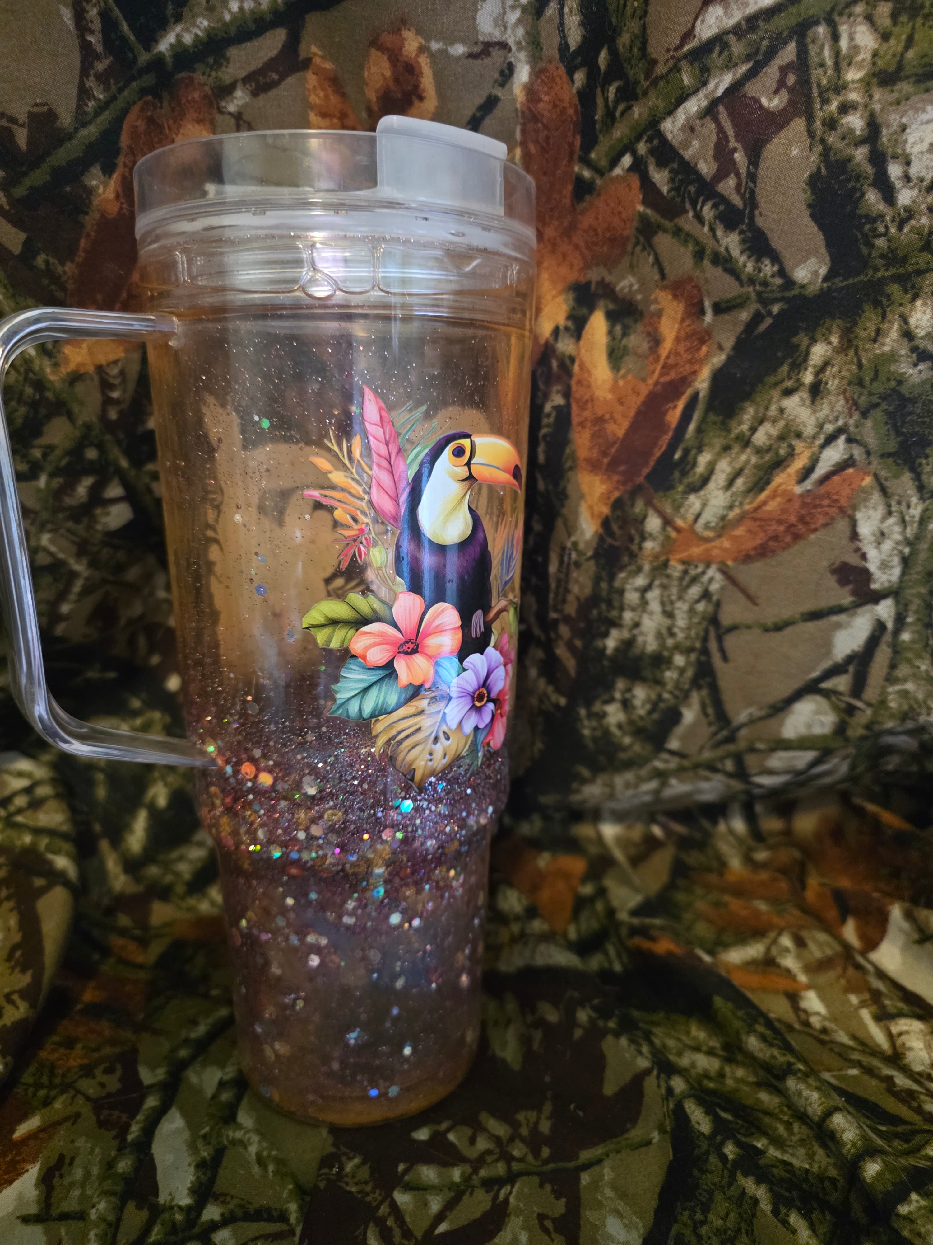 Tropical Toucan 40 oz Snow Globe Tumbler