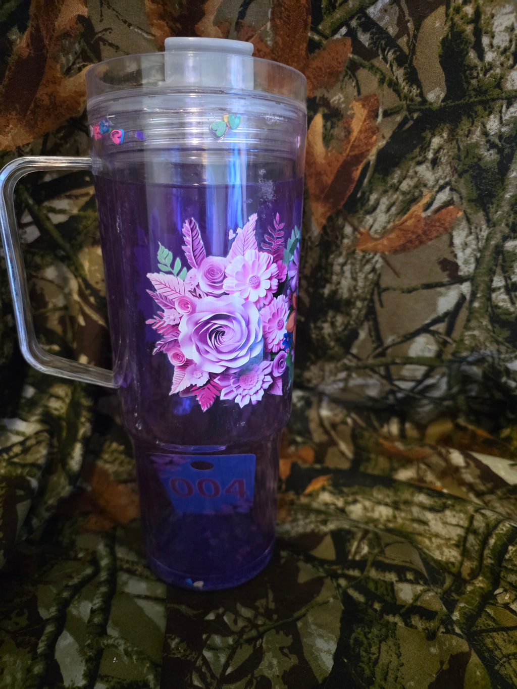 Floral Elephant 40 oz Snow Globe Tumbler