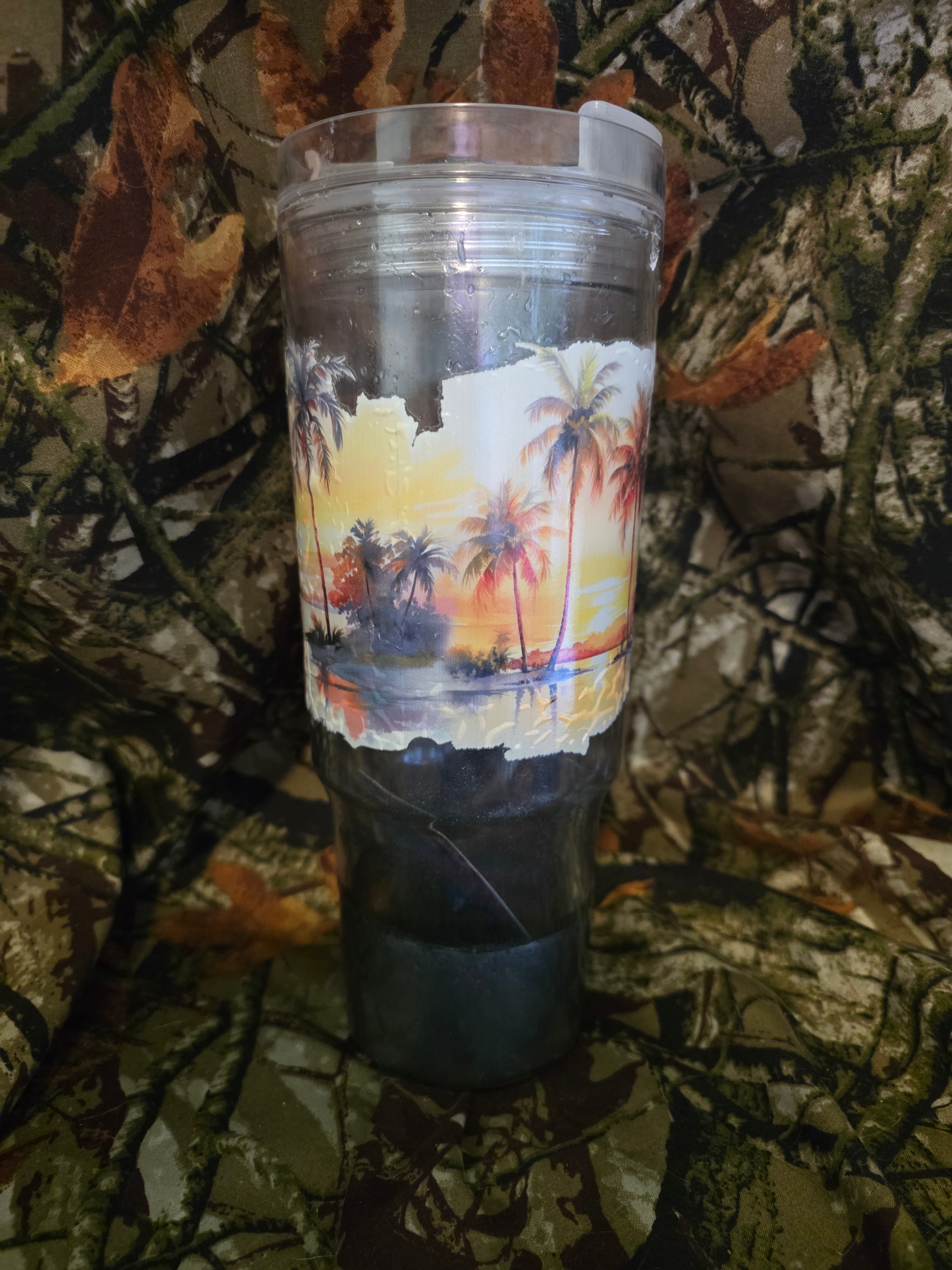 Tropical Sunset 40 oz Snow Globe Tumbler – Discounted