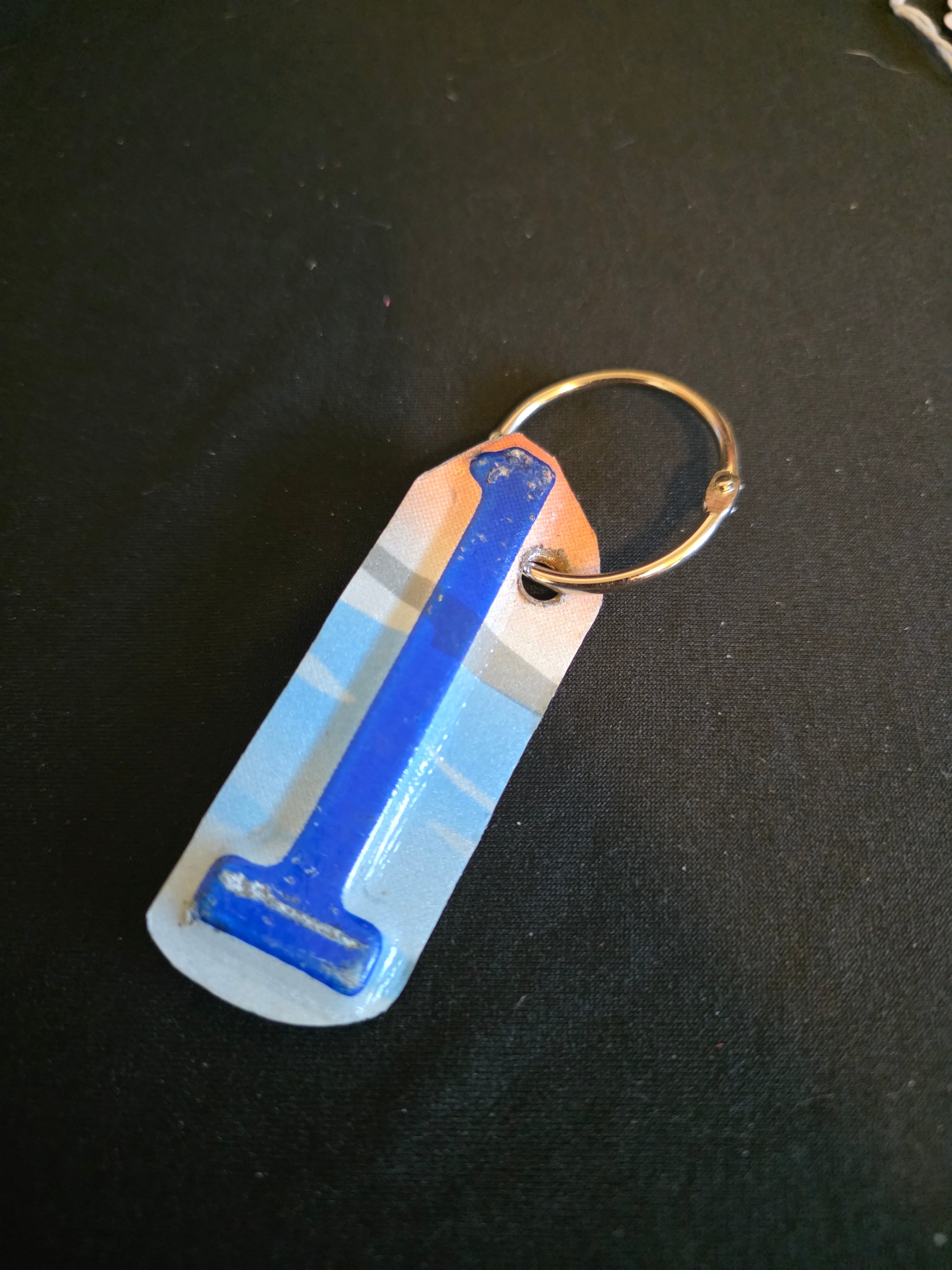 Handmade License Plate Initial & Number Keychains – Recycled Michigan License Plates