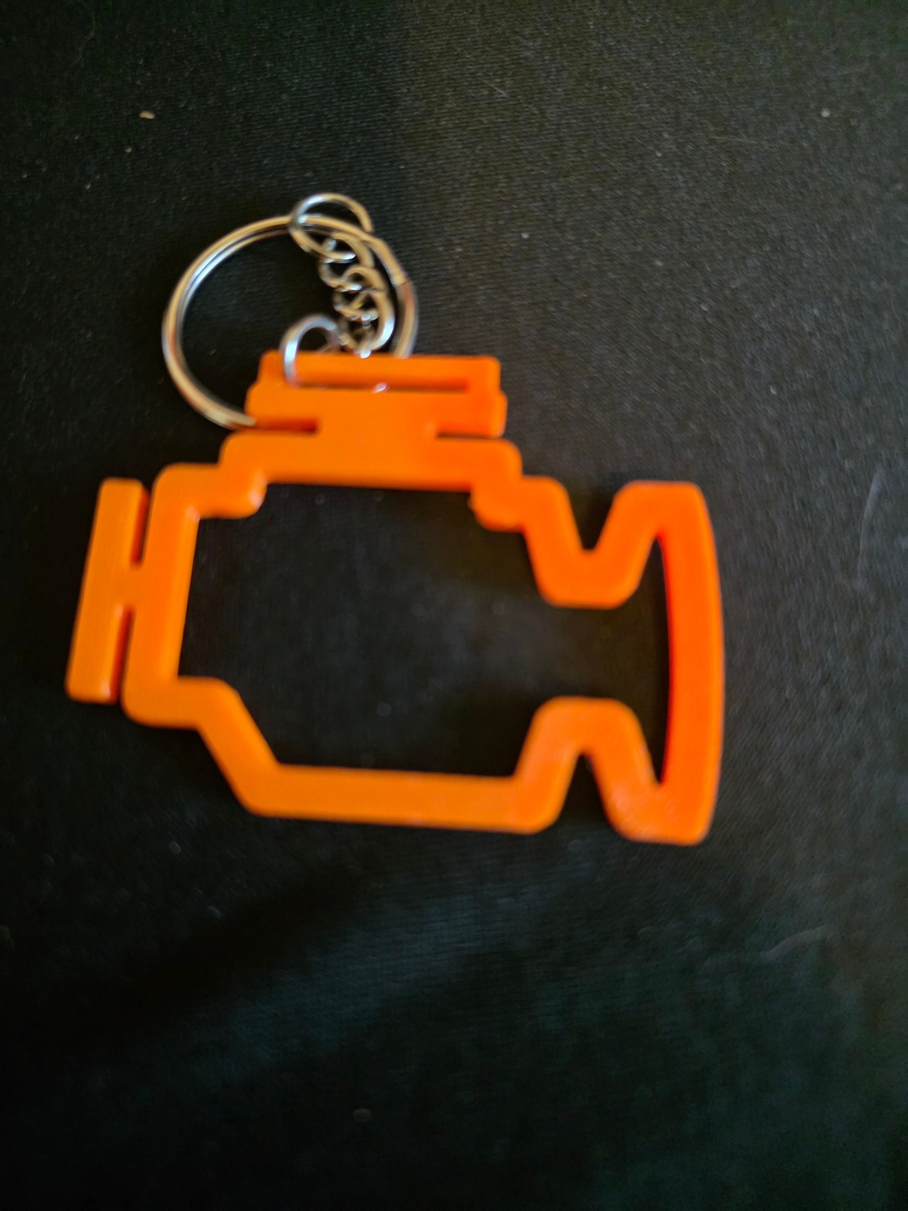3D Printed Check Engine Keychain