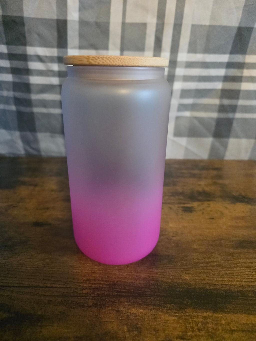 Just a Strong Woman with a Wild Heart & Fierce Soul 16 oz Frosted Glass Cup with Bamboo Lid
