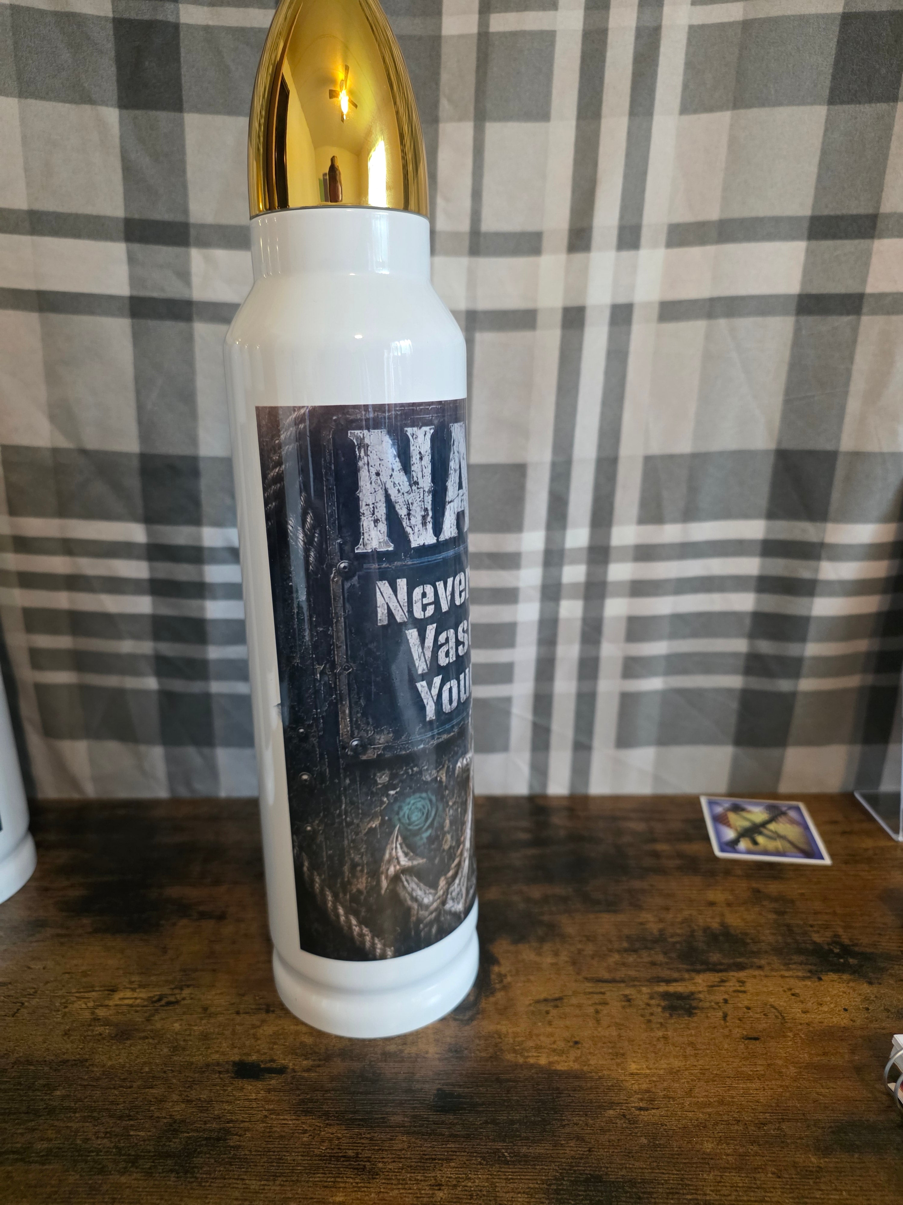 Navy "Never Apply Vaseline to Yourself" 32 oz Bullet Thermos