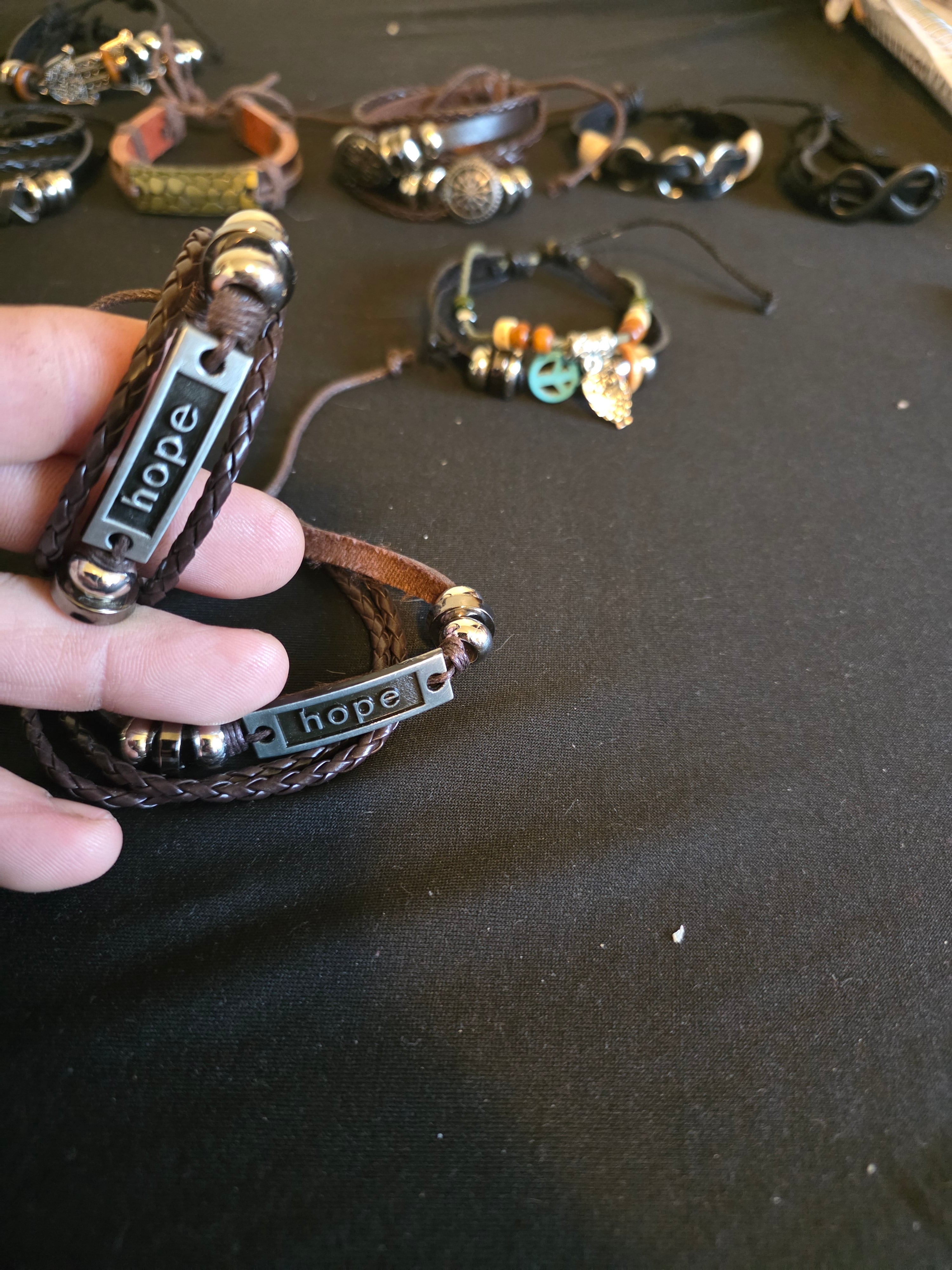 Leather Symbol & Charm Bracelet Collection