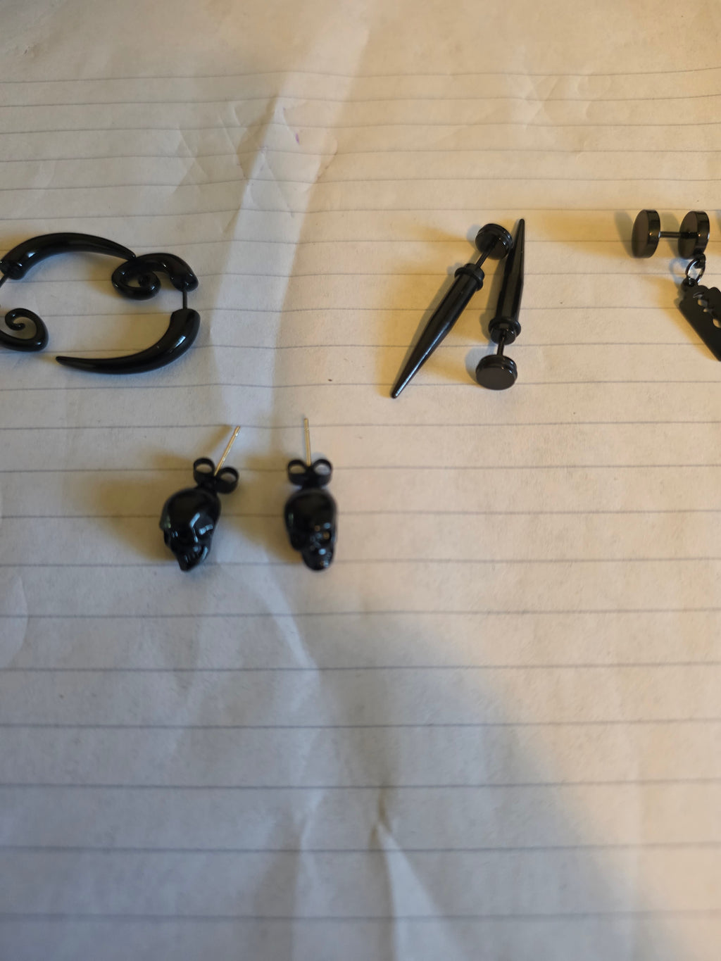 Black Alternative Earrings Collection – Gothic, Skull, Spike & Razor Styles