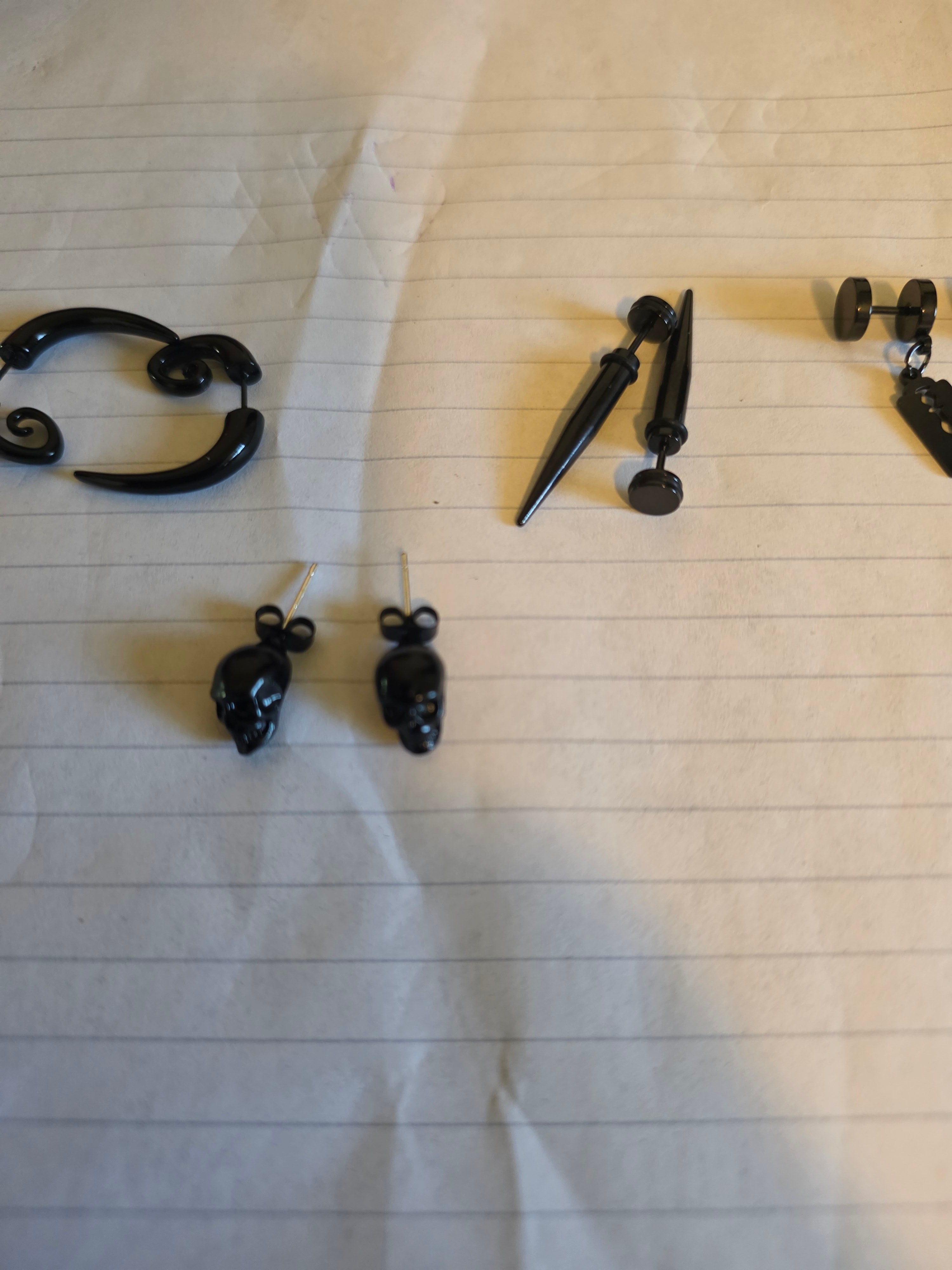 Black Alternative Earrings Collection – Gothic, Skull, Spike & Razor Styles