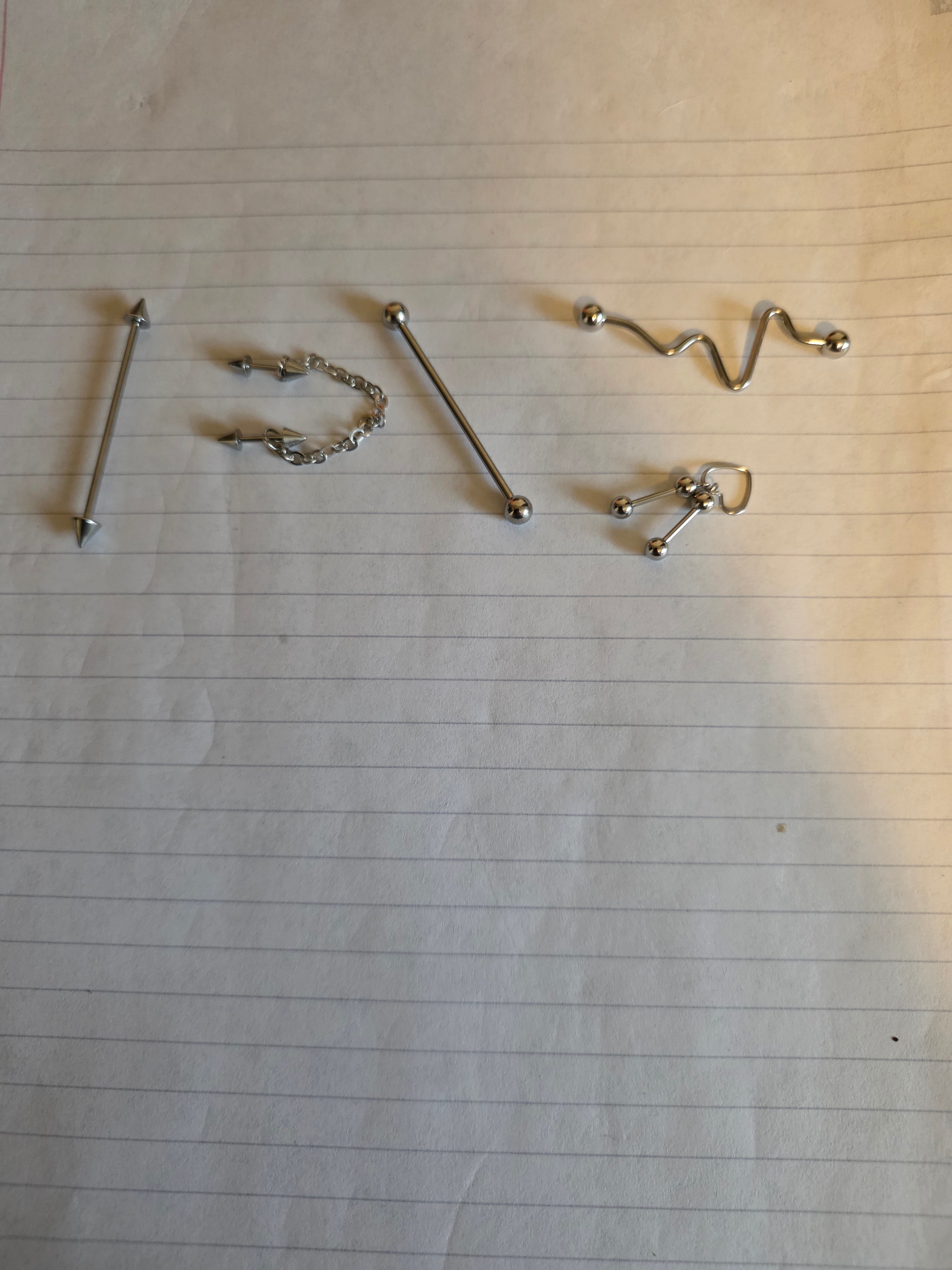 Surgical Steel Industrial & Cartilage Earrings – Assorted Styles