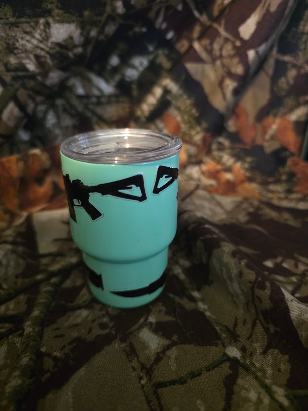 Tactical Style Mini Tumbler – Black & Mint Cup