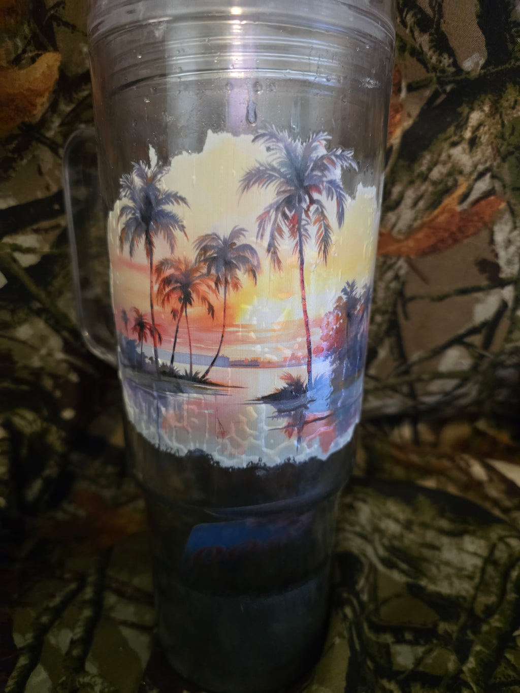 Tropical Sunset 40 oz Snow Globe Tumbler – Discounted