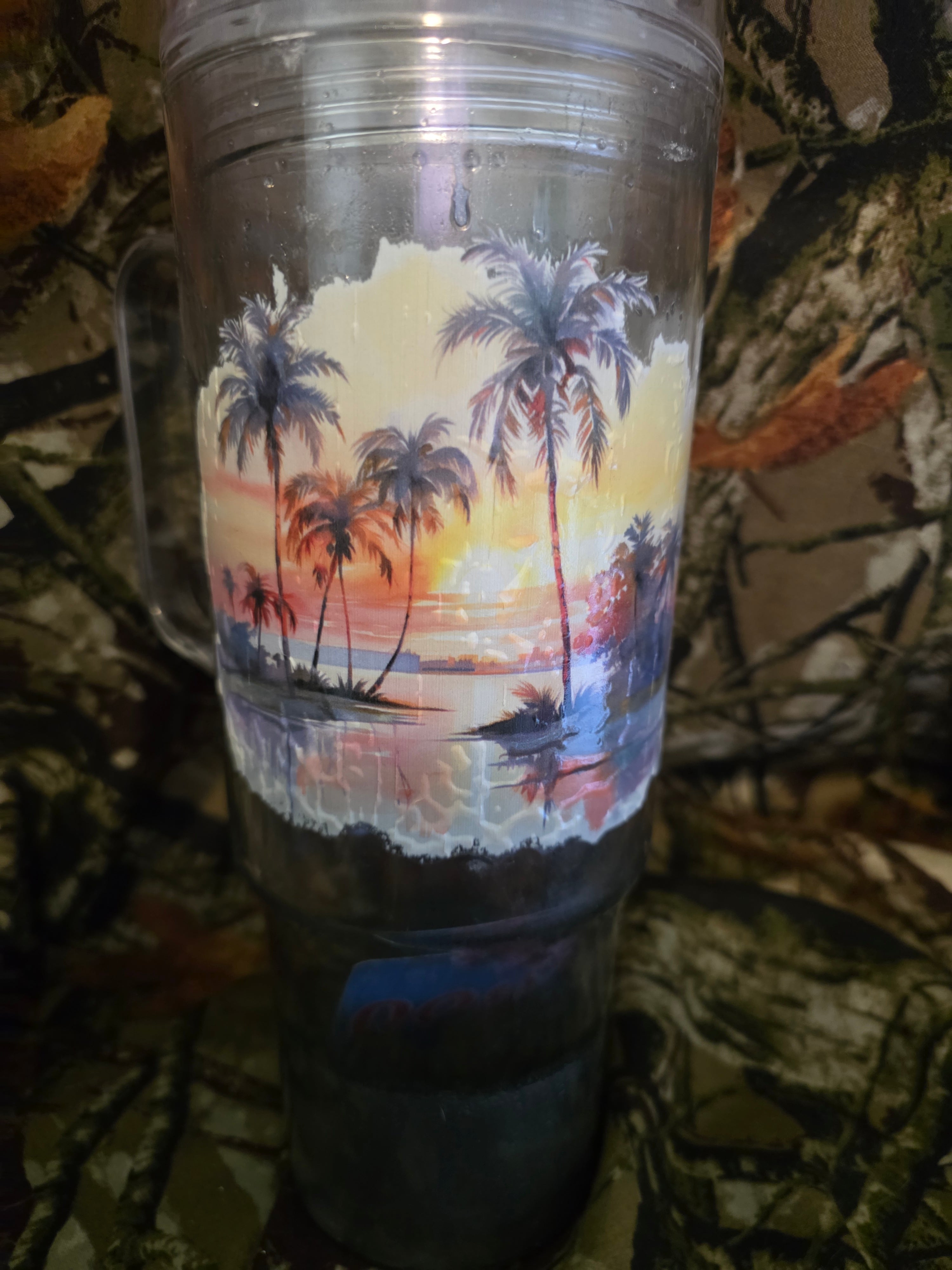 Tropical Sunset 40 oz Snow Globe Tumbler – Discounted