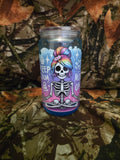 16 oz Plastic Snow Globe Tumbler – Keep Calm Mom On Skeleton Cup
