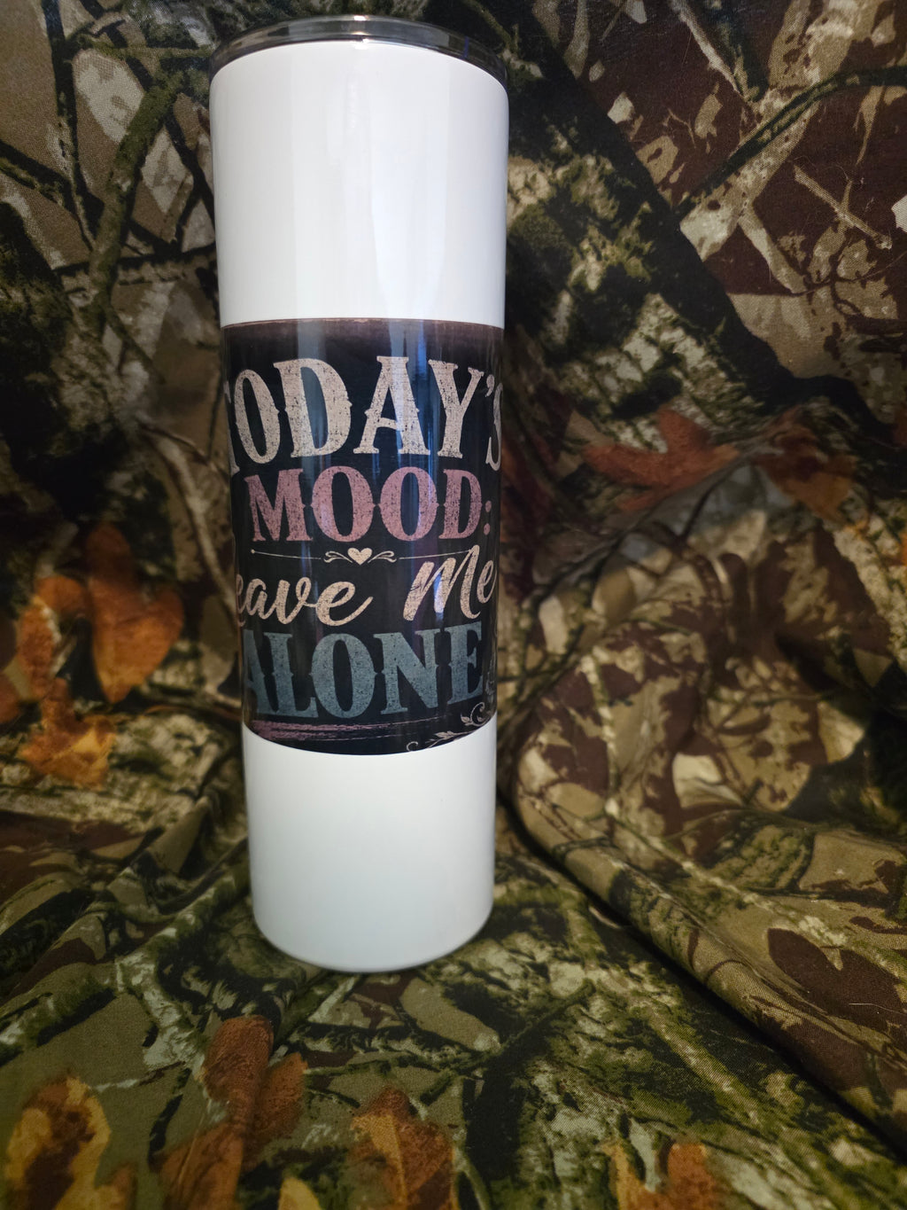 Today's Mood: Leave Me Alone 30 oz Skinny Tumbler with Lid and Straw