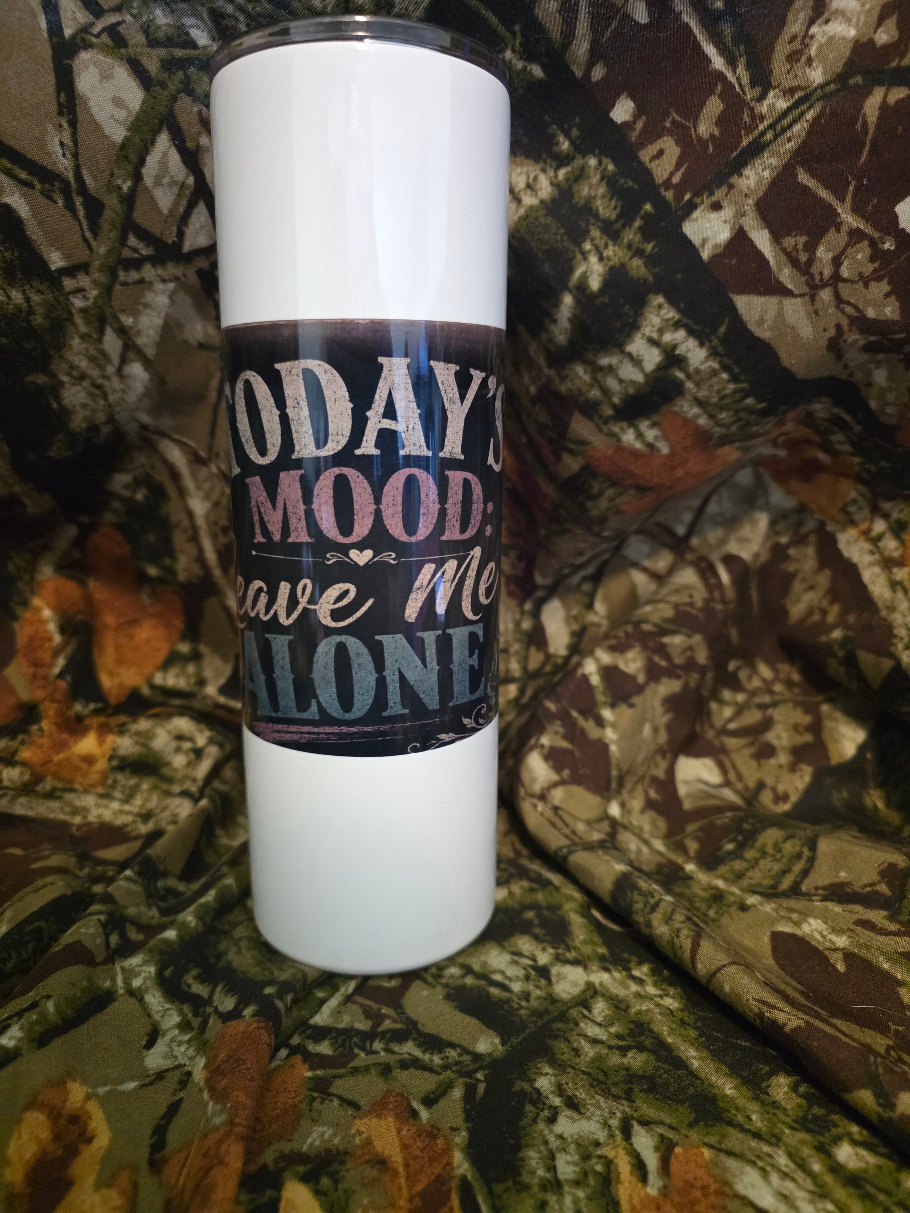 Today's Mood: Leave Me Alone 30 oz Skinny Tumbler with Lid and Straw