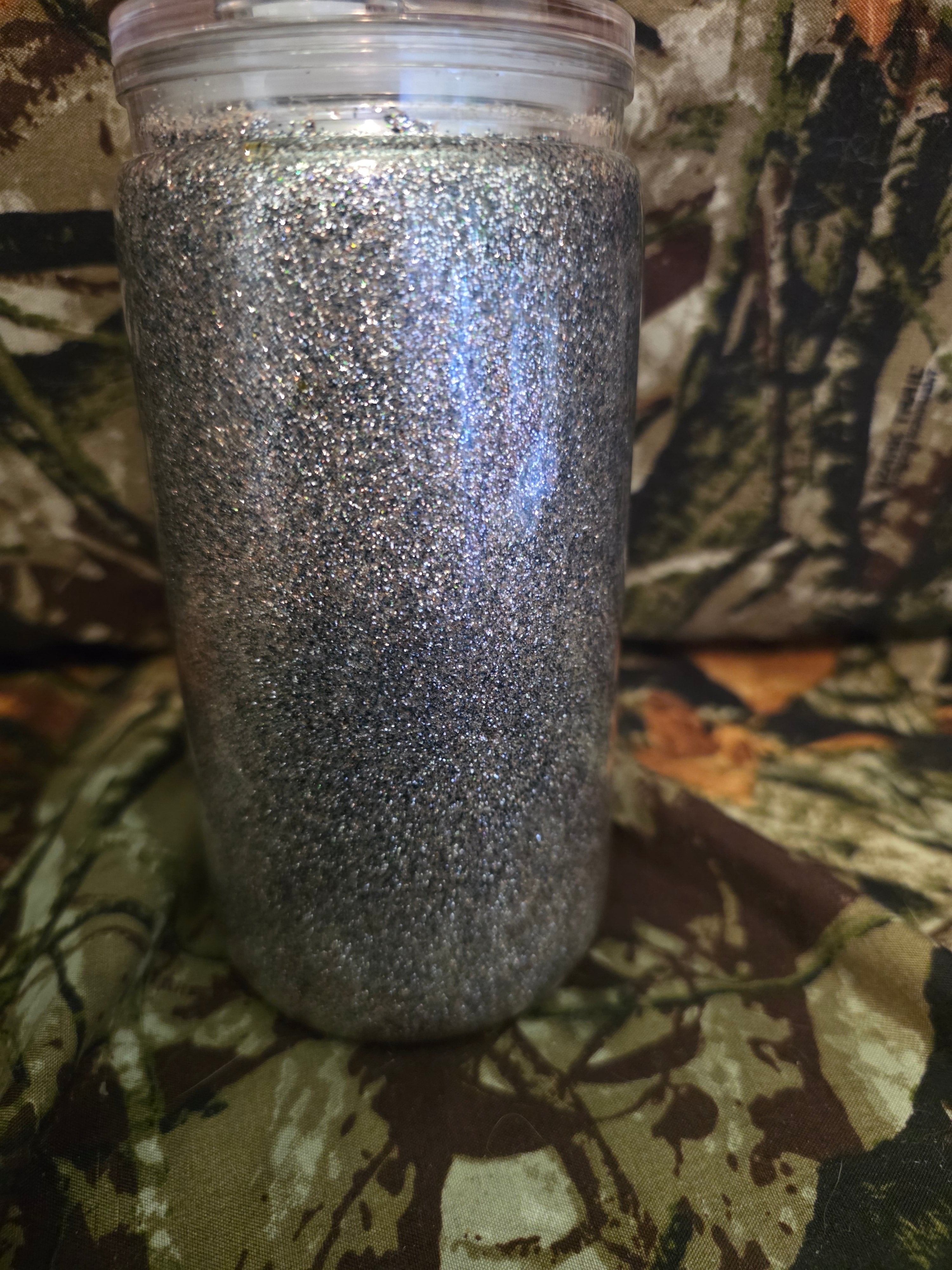 16 oz Plastic Snow Globe Tumbler – Skeleton Fairy Glitter Cup