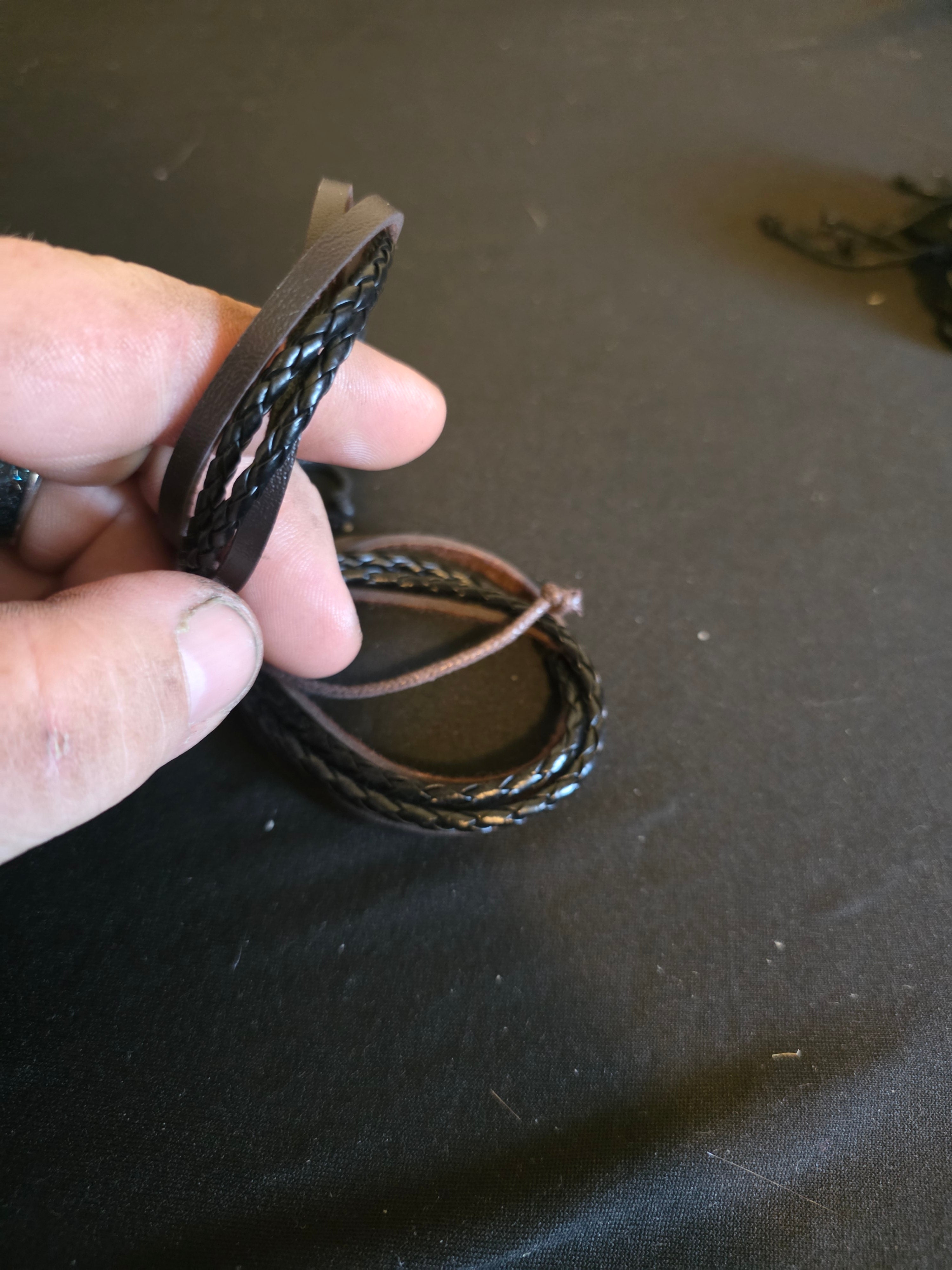 Classic Leather Bracelet Collection II – Adjustable Braided & Layered Leather Bracelets