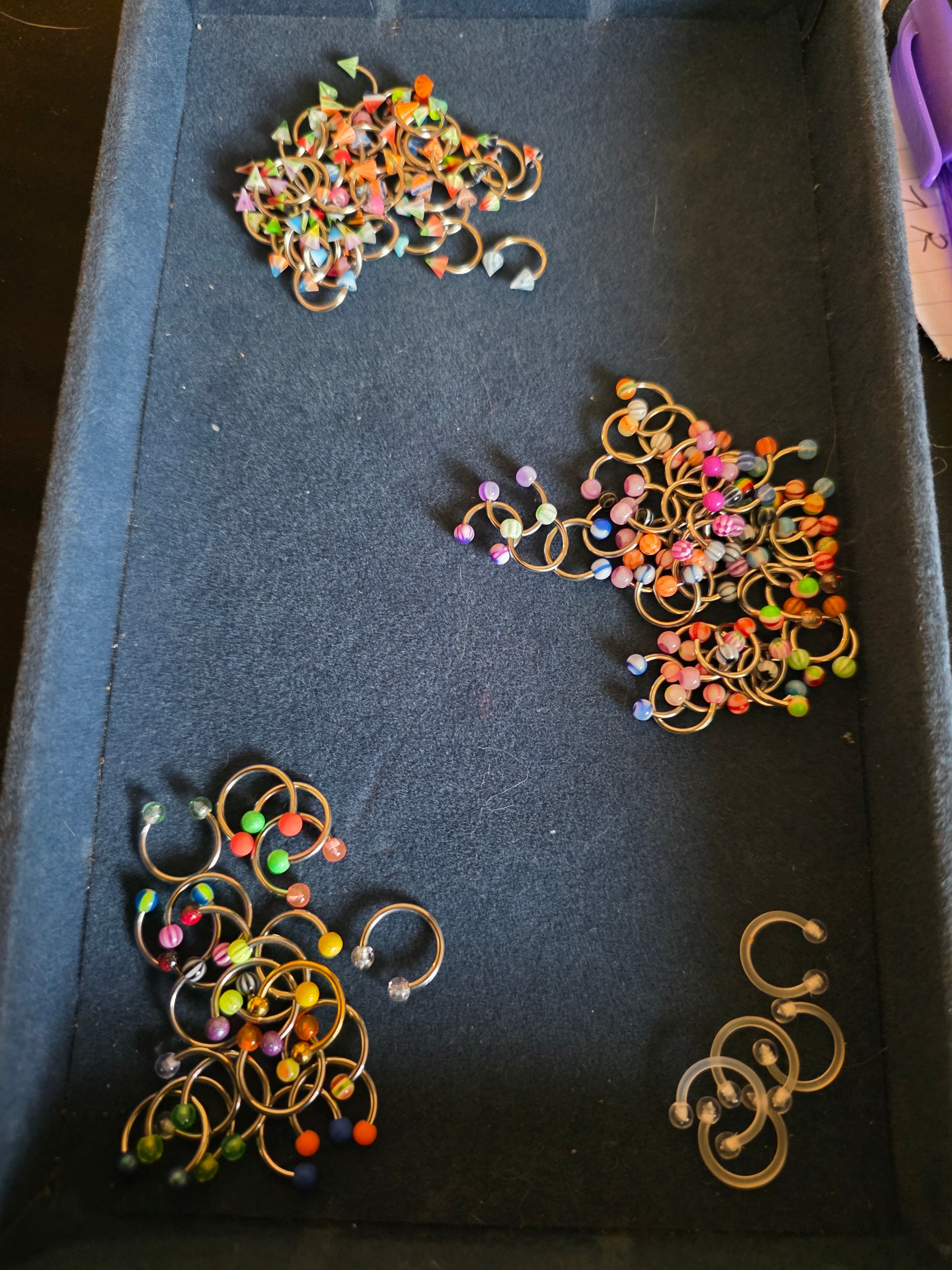 Random Body Jewelry Collection – Hoops, Balls & Spikes