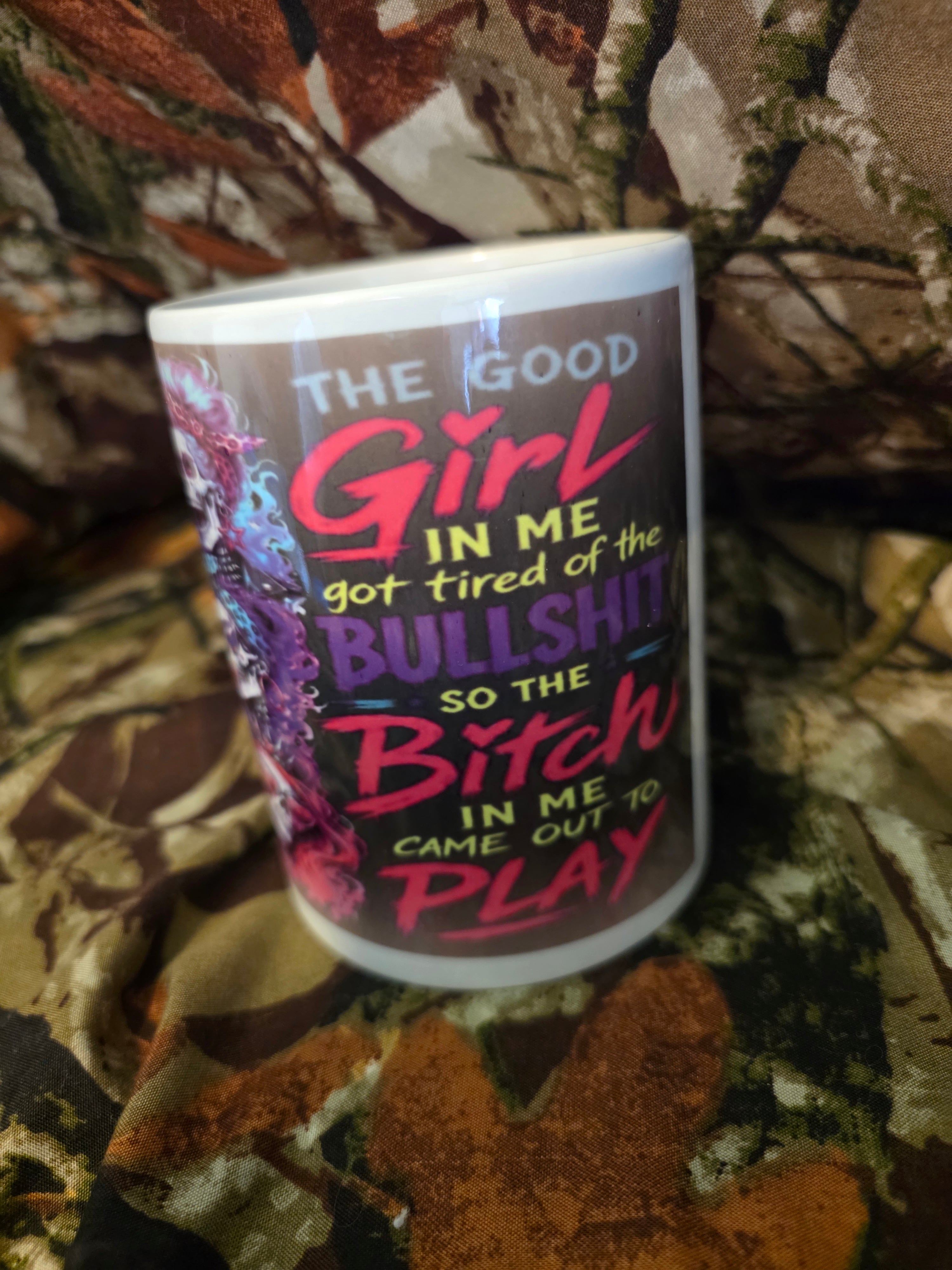 Good Girl / Bitch Came Out Coffee Mug – Funny Skull Attitude Mug