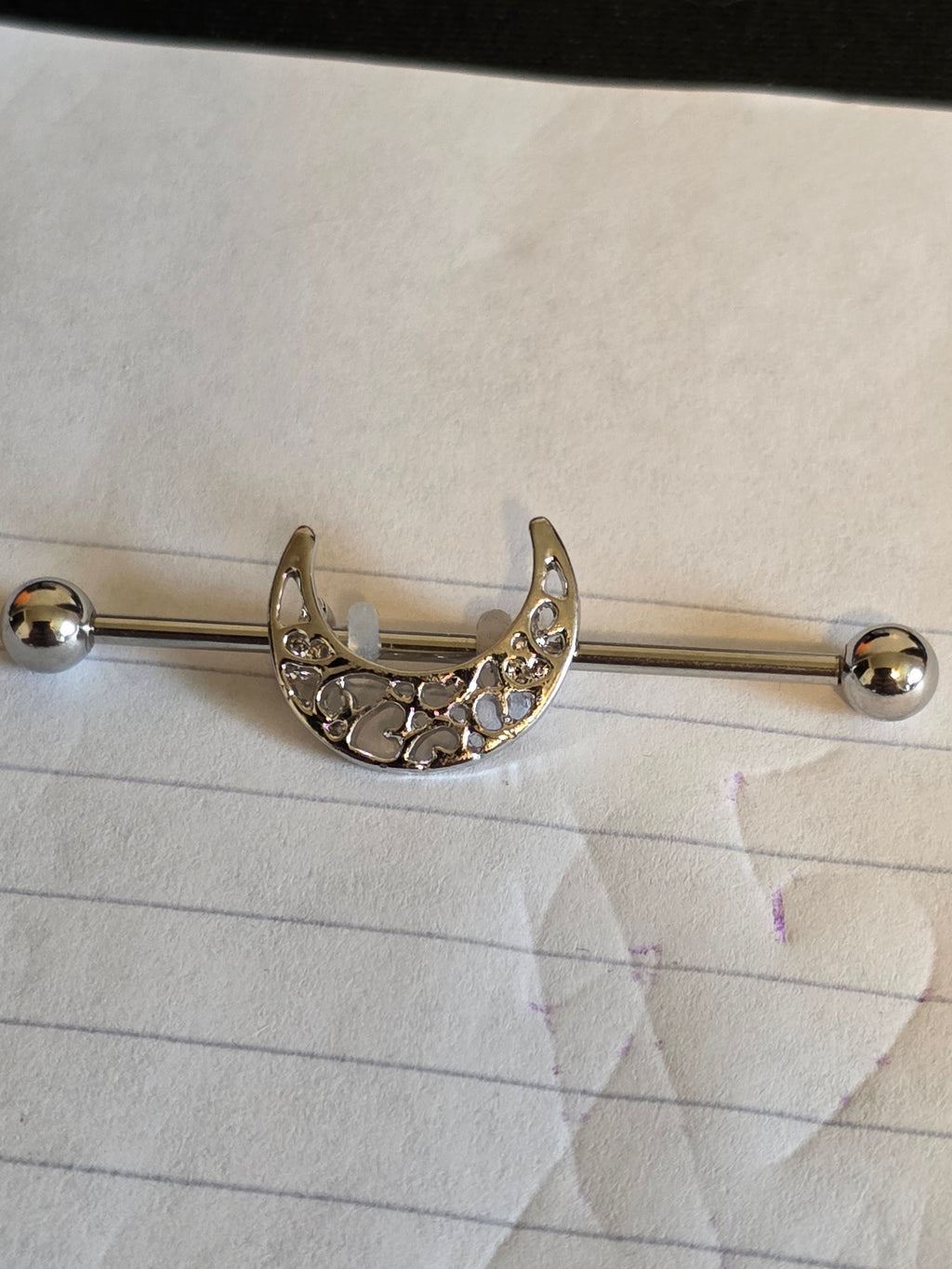 Surgical Steel Celestial & Symbol Industrial Barbells