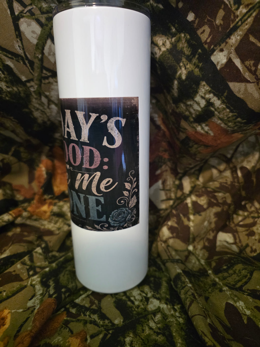 Today's Mood: Leave Me Alone 30 oz Skinny Tumbler with Lid and Straw