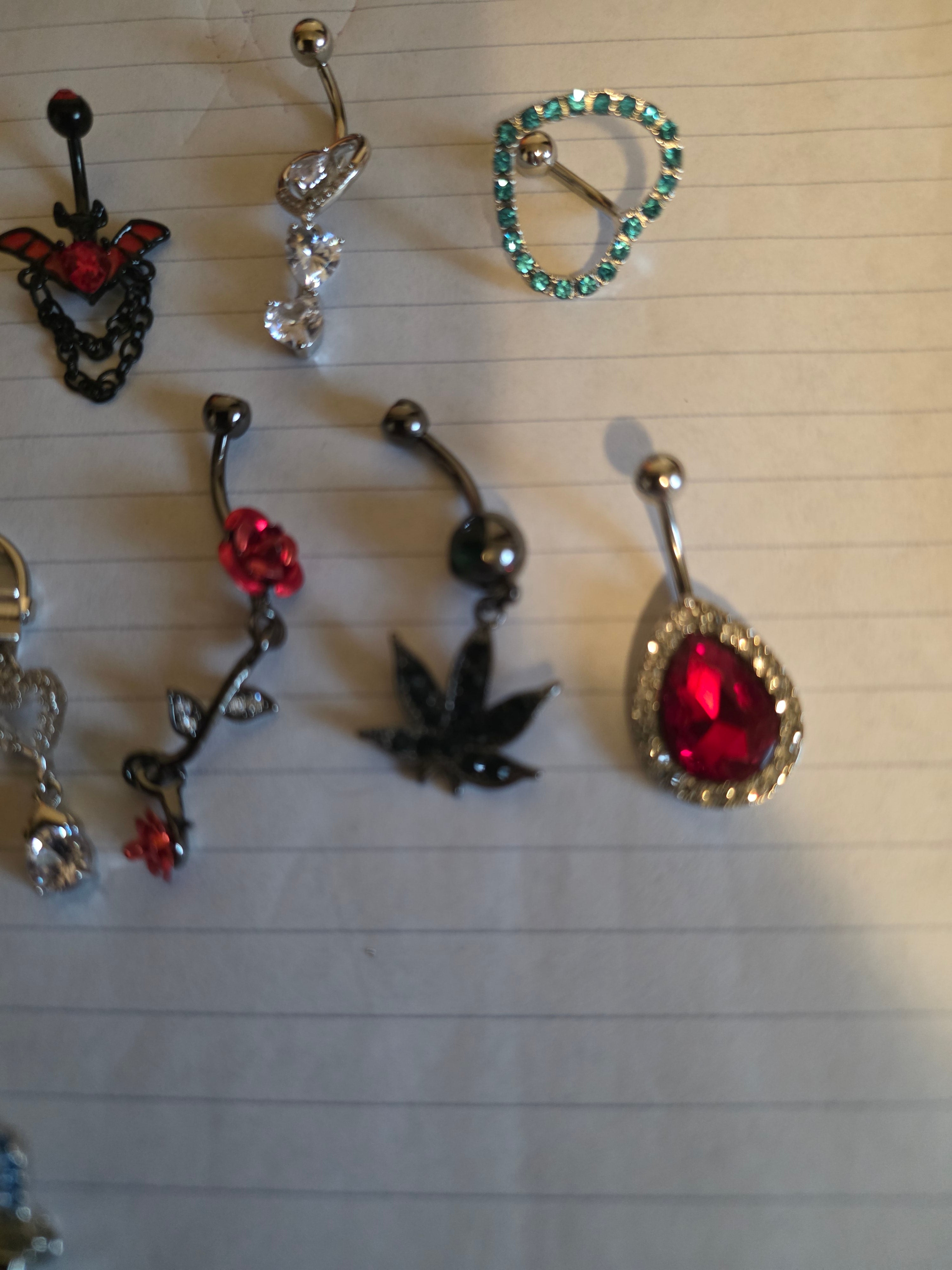 Dangle Belly Ring Collection – Hearts, Roses, Gems & Specialty Designs