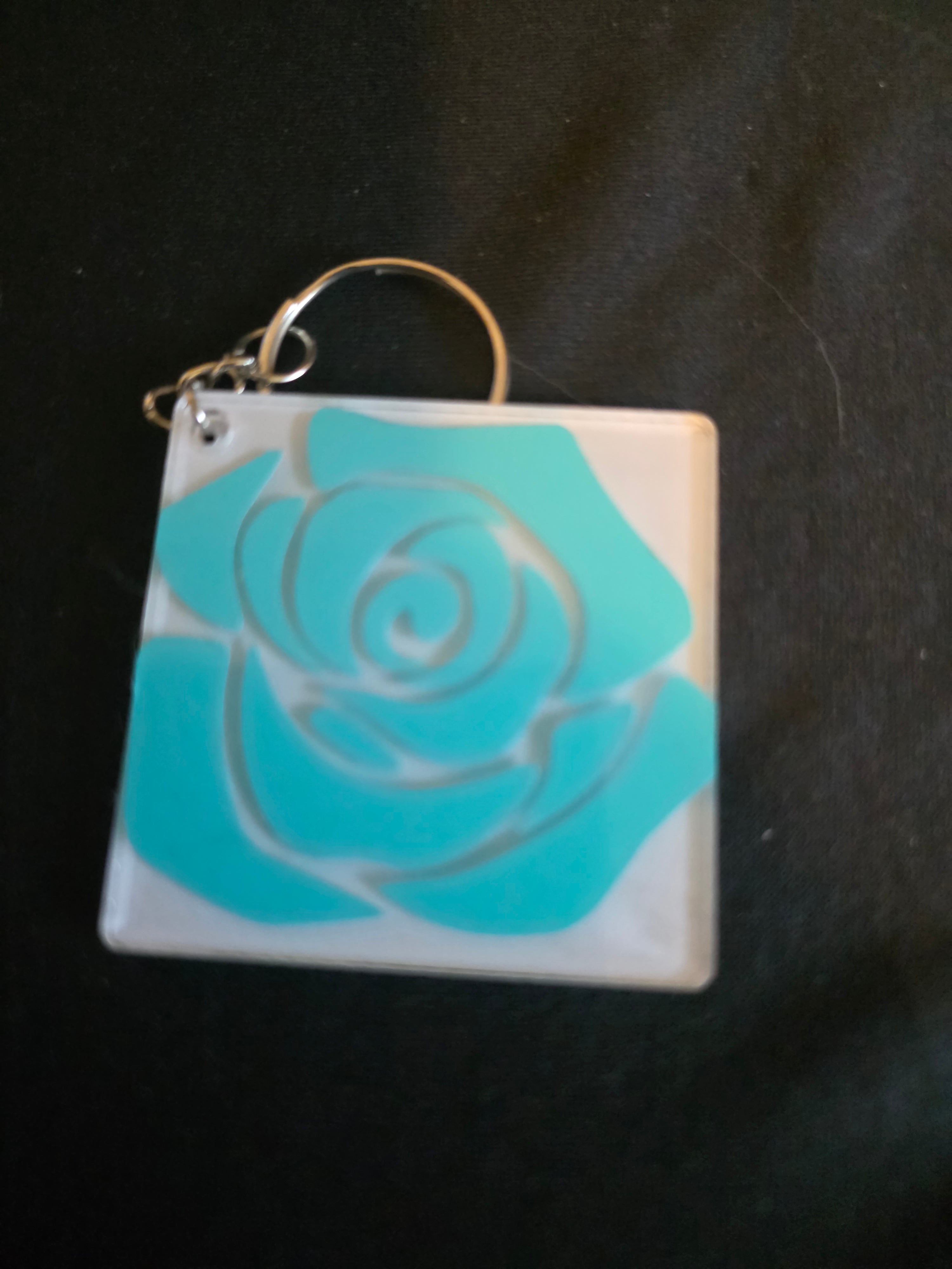 Handmade Acrylic Square Keychains – Assorted Designs