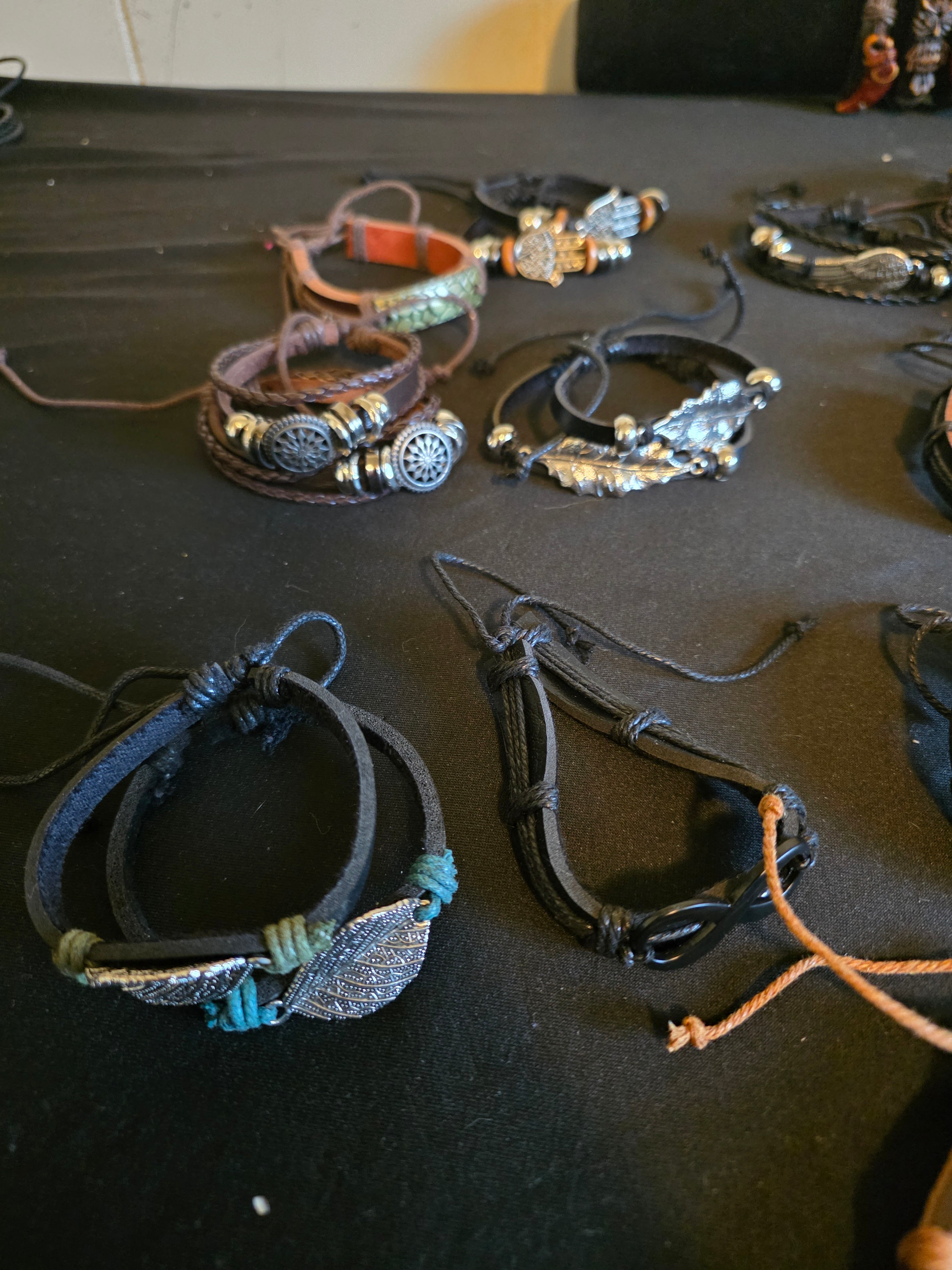 Leather Symbol & Charm Bracelet Collection