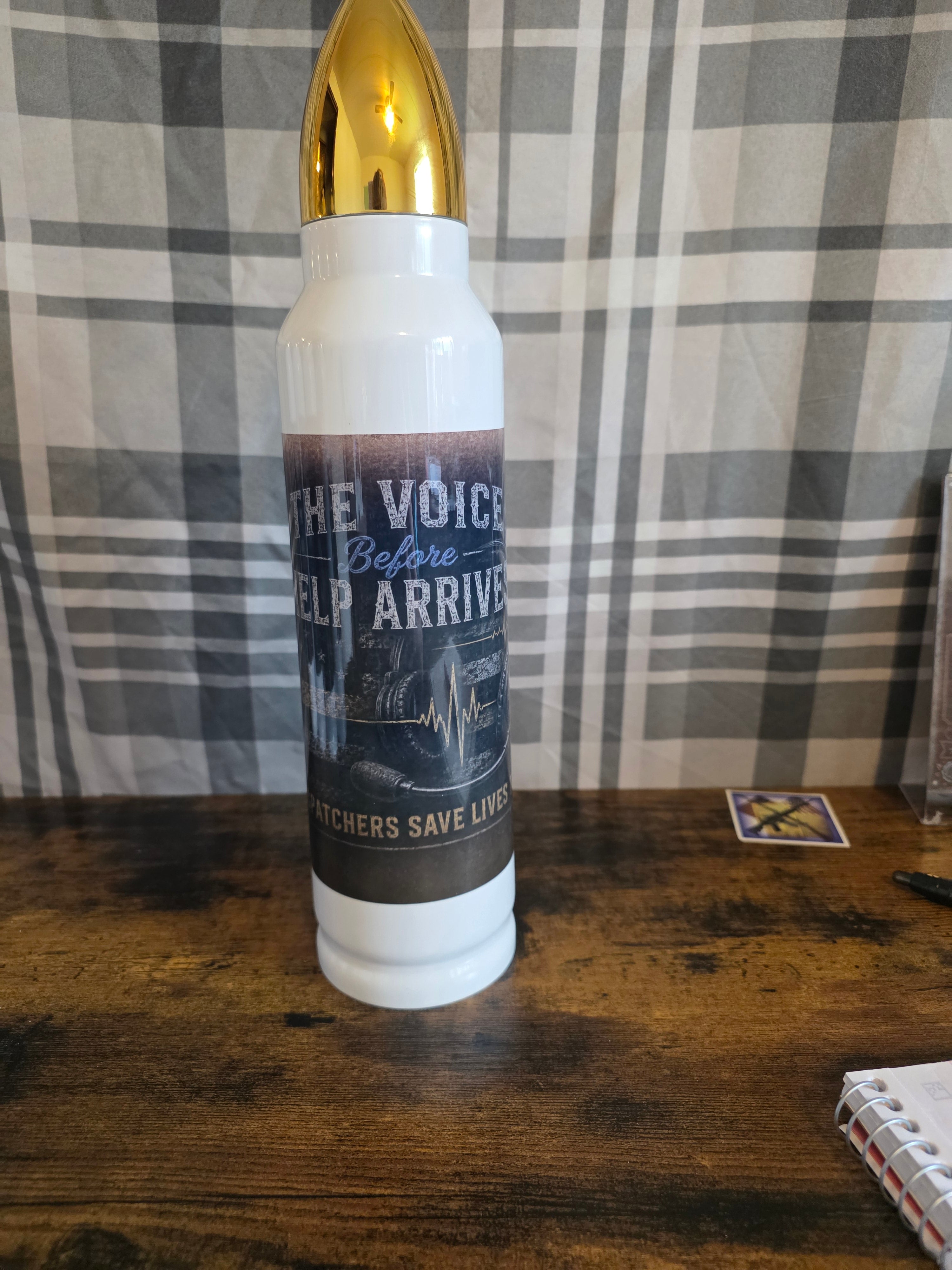 The Voice Before Help Arrives 32 oz Bullet Thermos