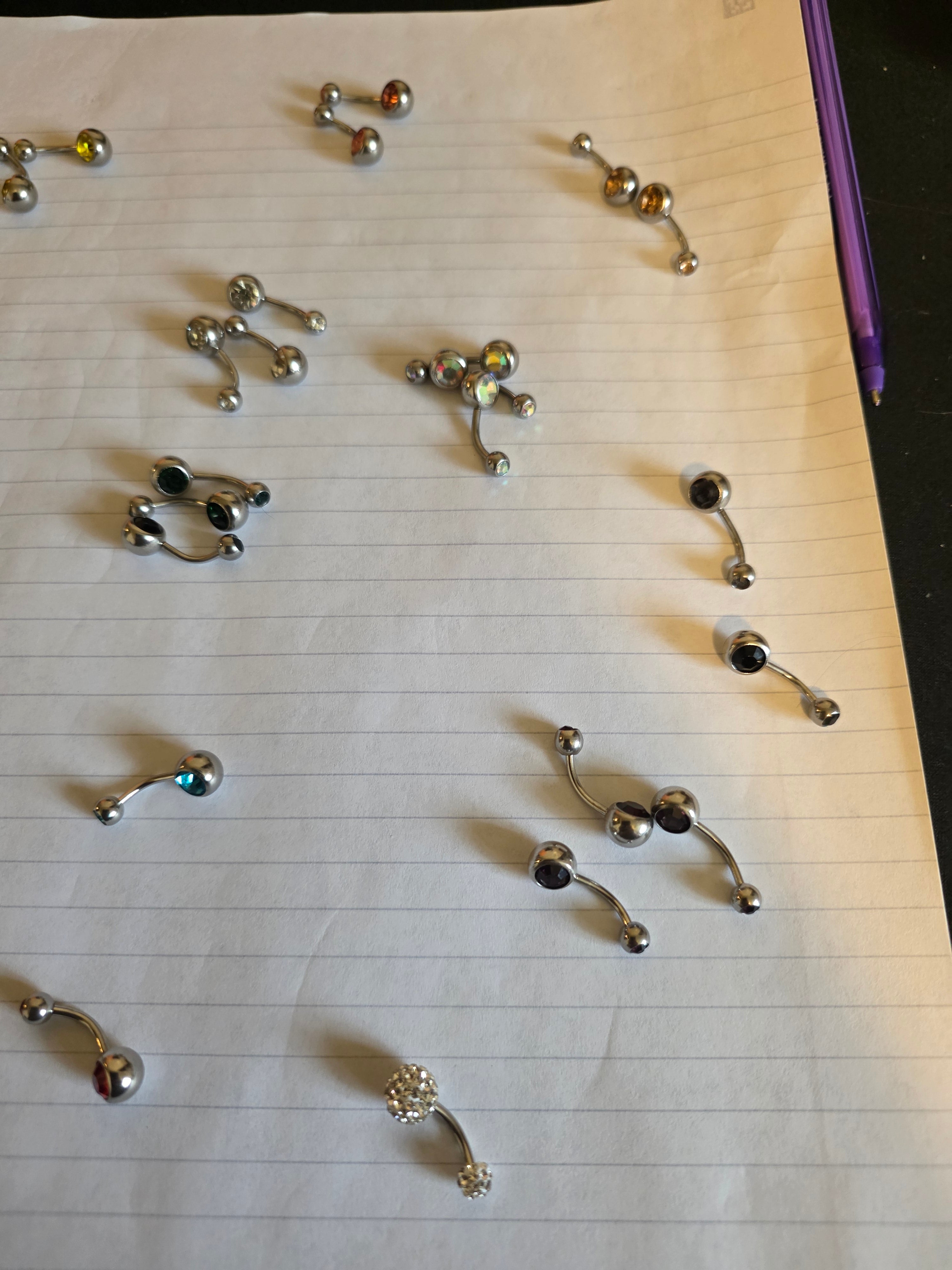 Surgical Steel Belly Rings – Crystal, Gem & Decorative Styles