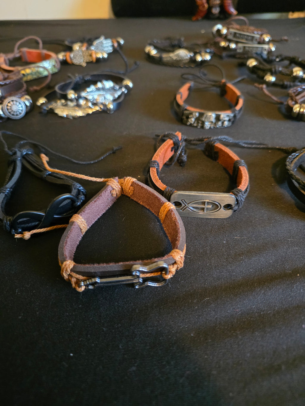Leather Symbol & Charm Bracelet Collection