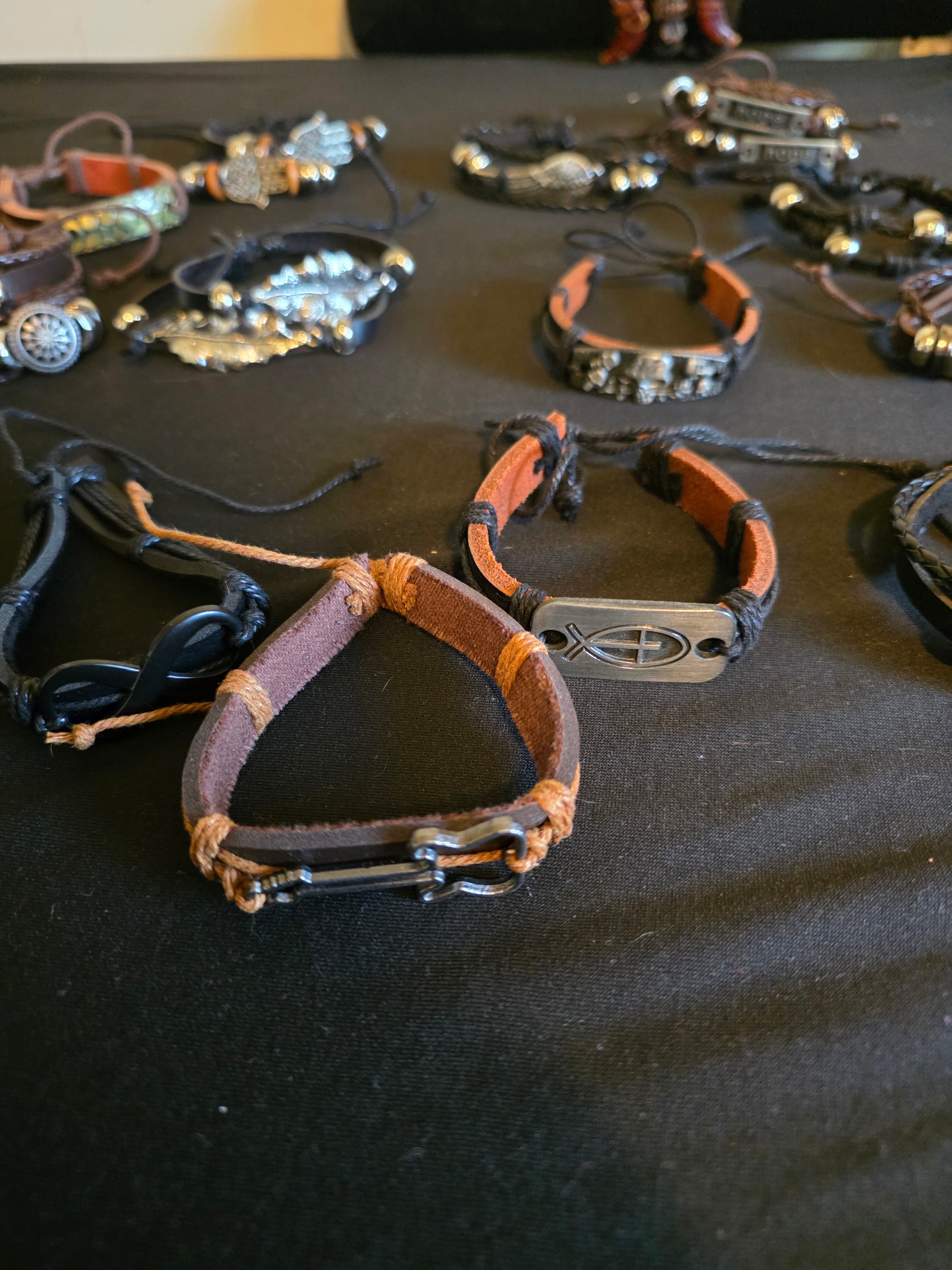 Leather Symbol & Charm Bracelet Collection