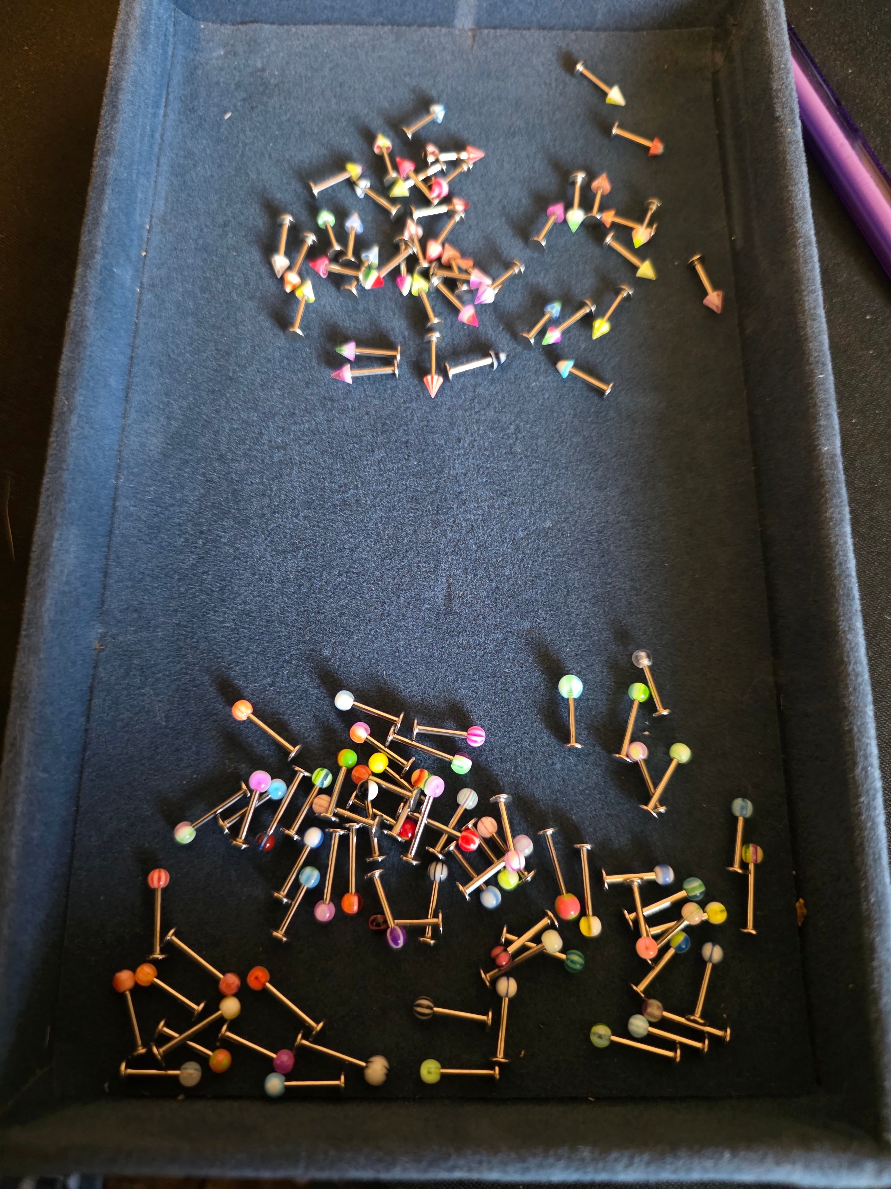 Random Labret Stud Collection – Ball & Spike Styles
