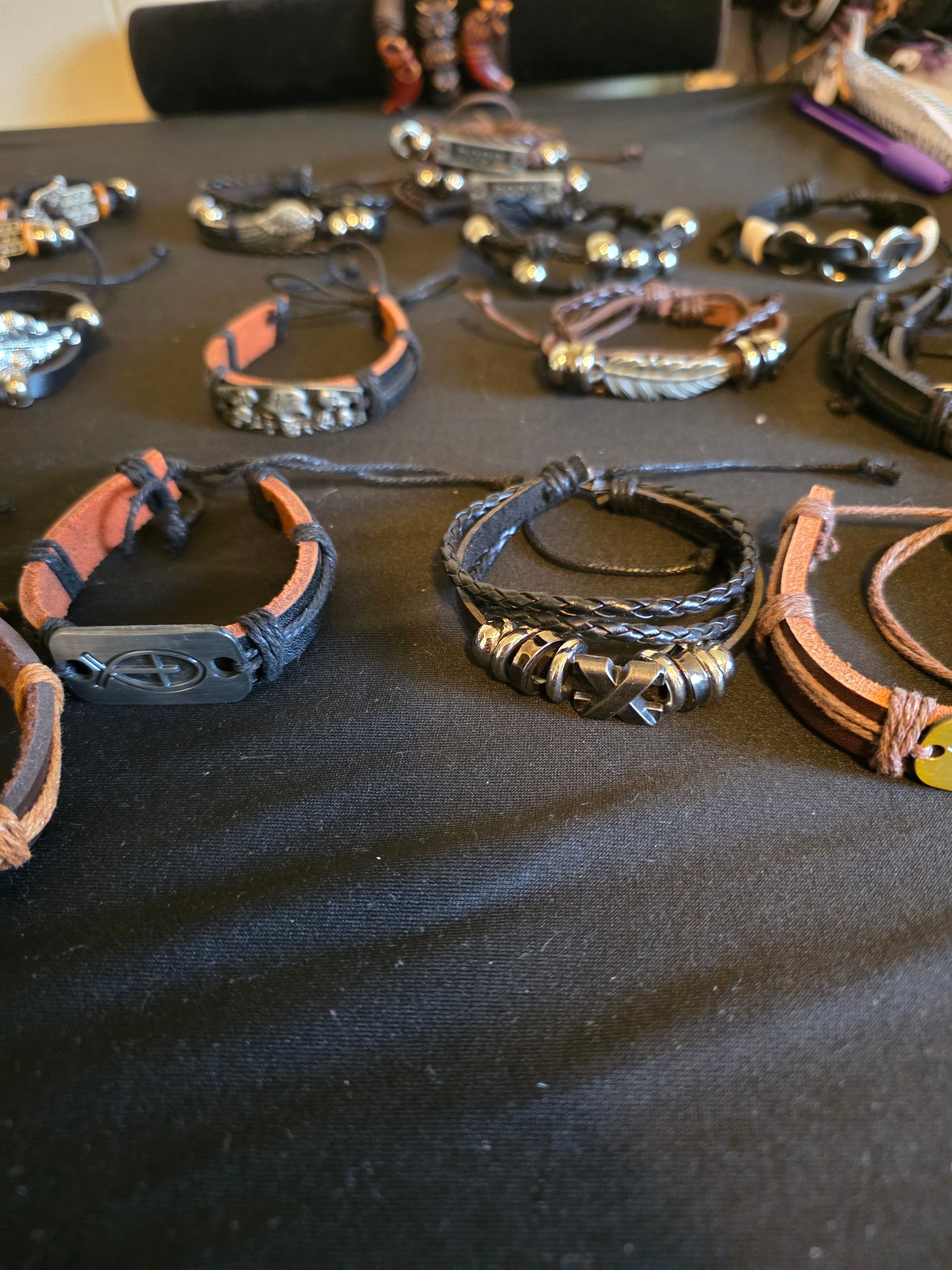 Leather Symbol & Charm Bracelet Collection