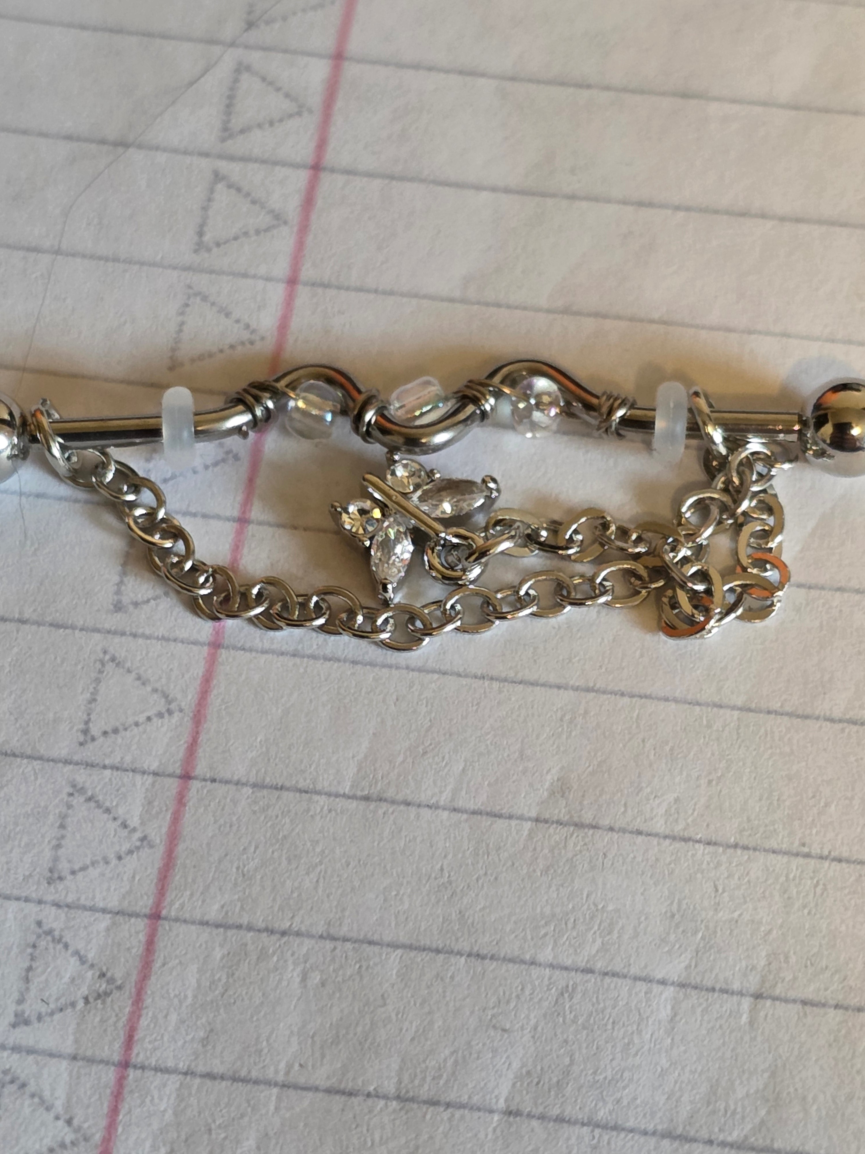 Surgical Steel Industrial Bar Collection – Hearts, Chains & Dangle Designs