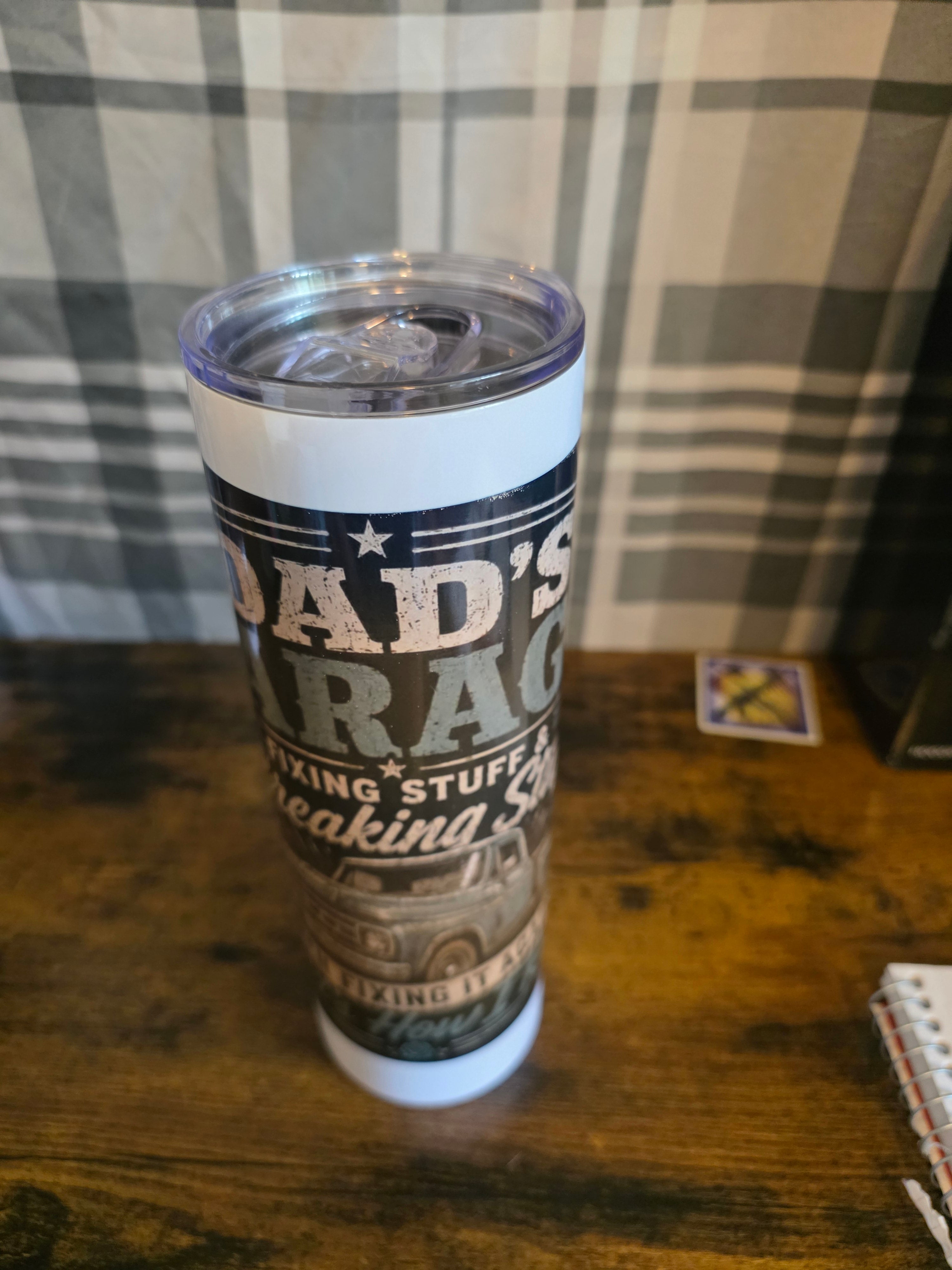 Dad's Garage – Fixing Stuff & Breaking Stuff Since Forever 30 oz Skinny Tumbler