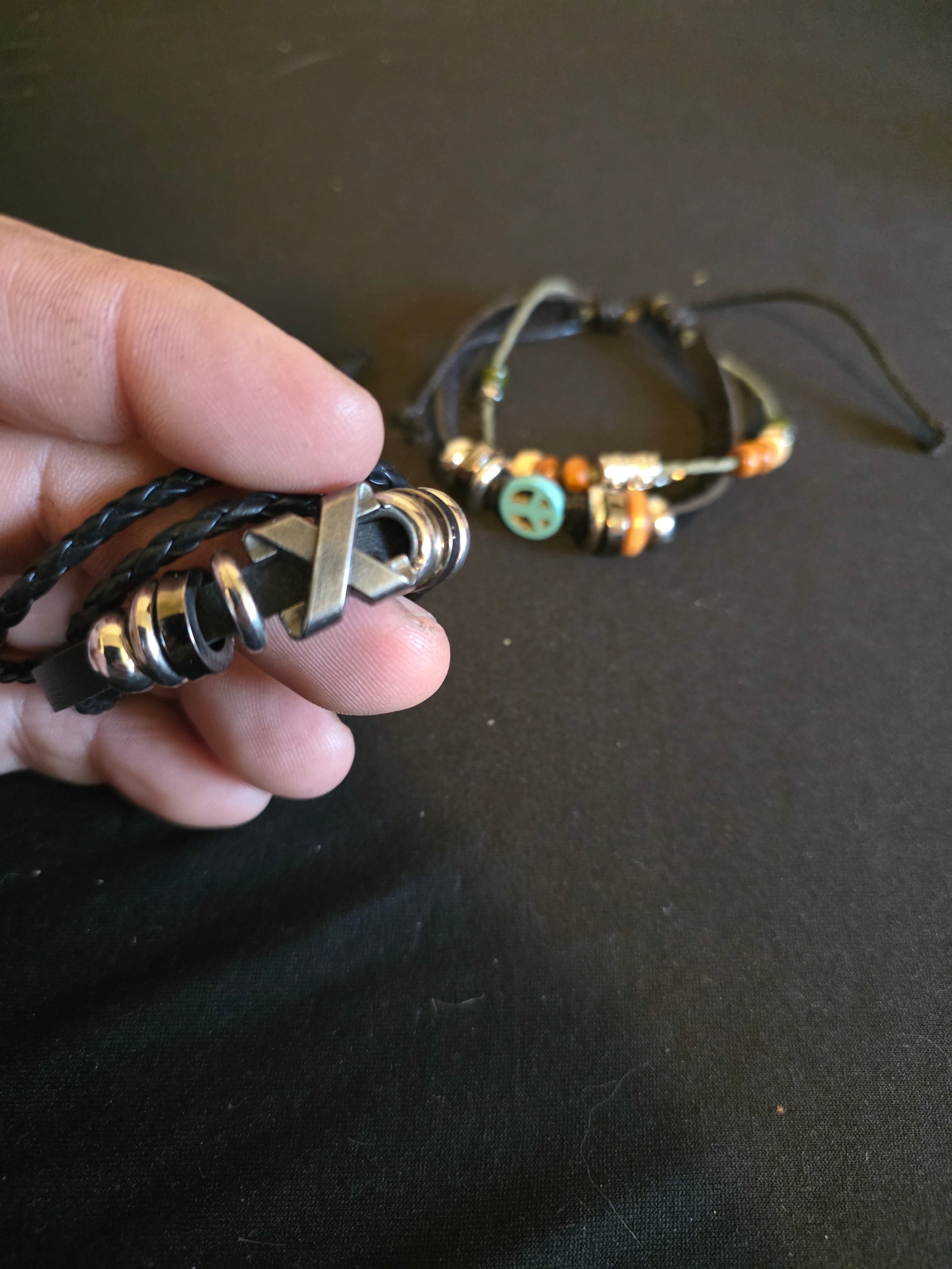 Leather Symbol & Charm Bracelet Collection