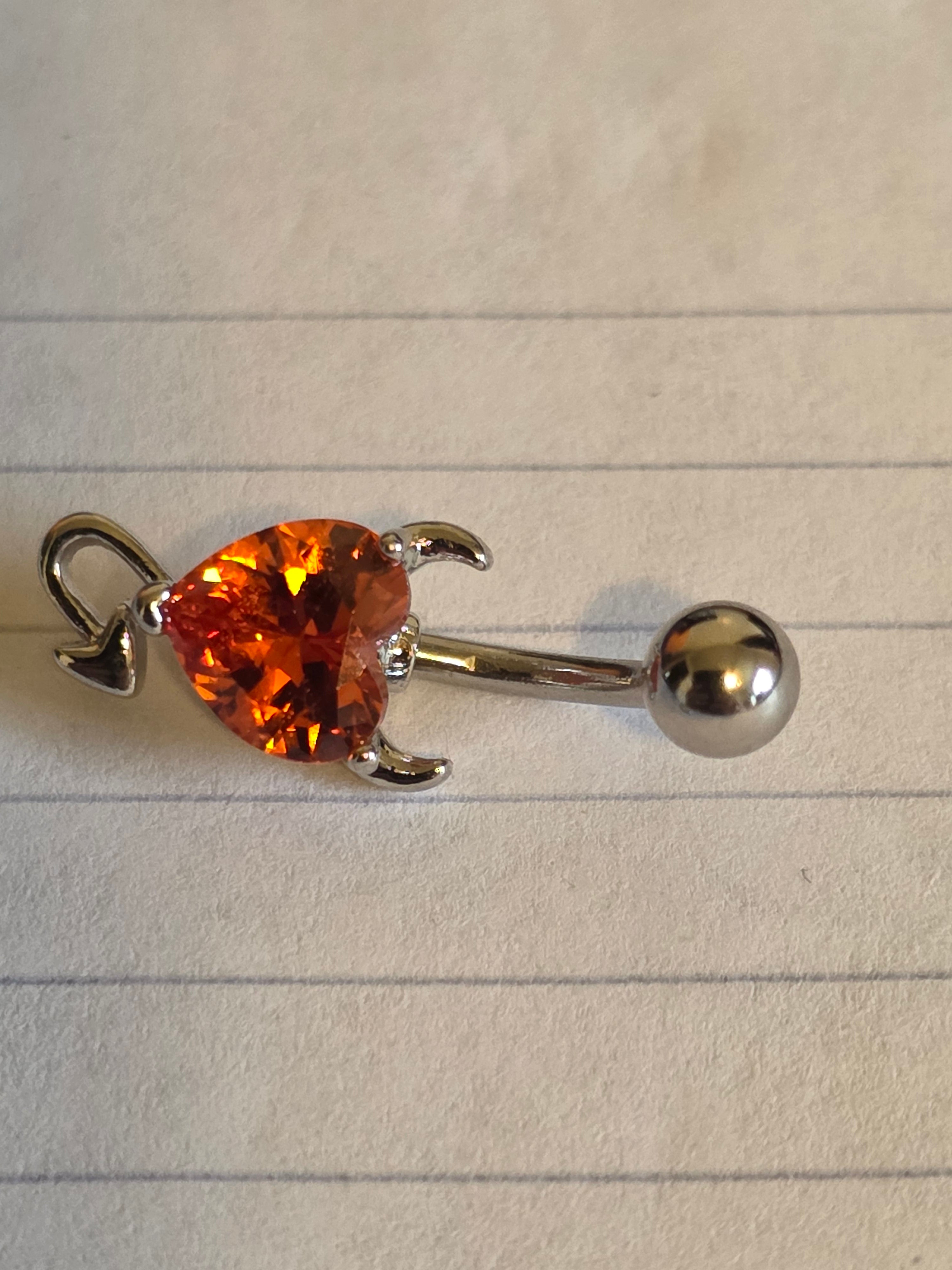 Surgical Steel Gem Belly Rings – Assorted Crystal Designs