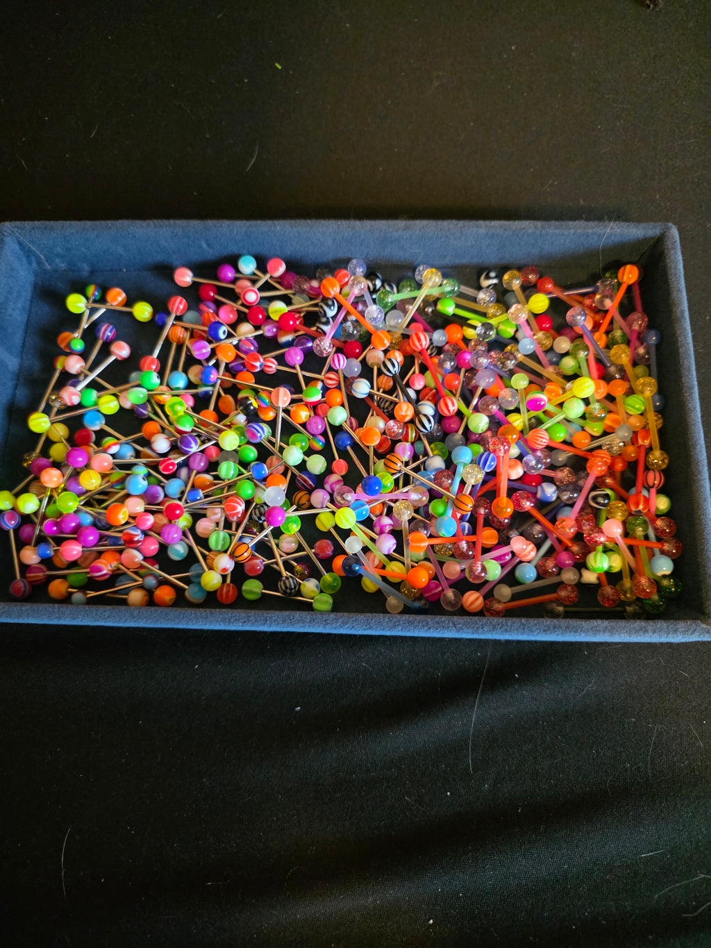 Random Tongue/nipple Ring Collection – Acrylic & Metal Styles