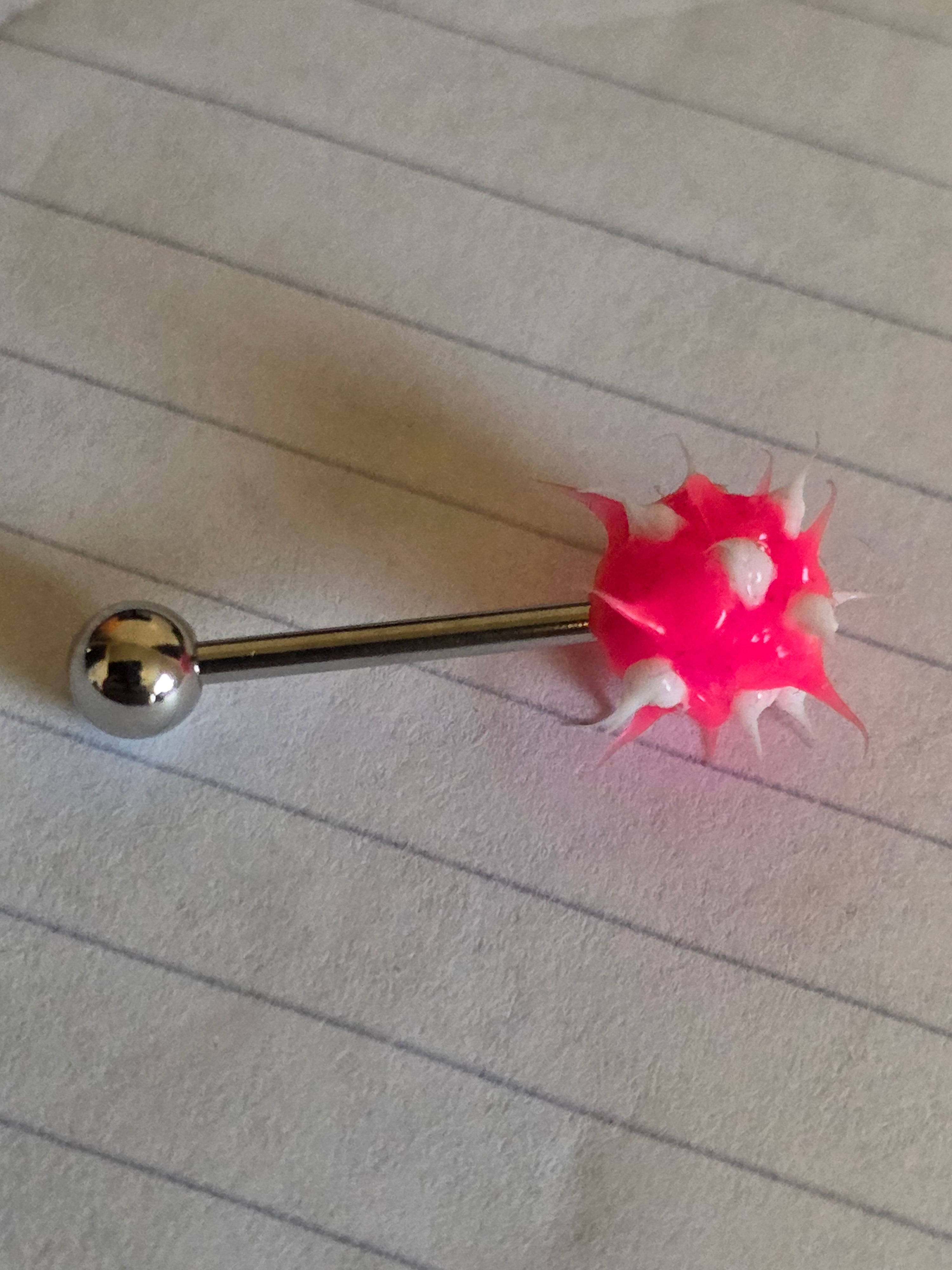 Surgical Steel Silicone Spike Ball Barbells