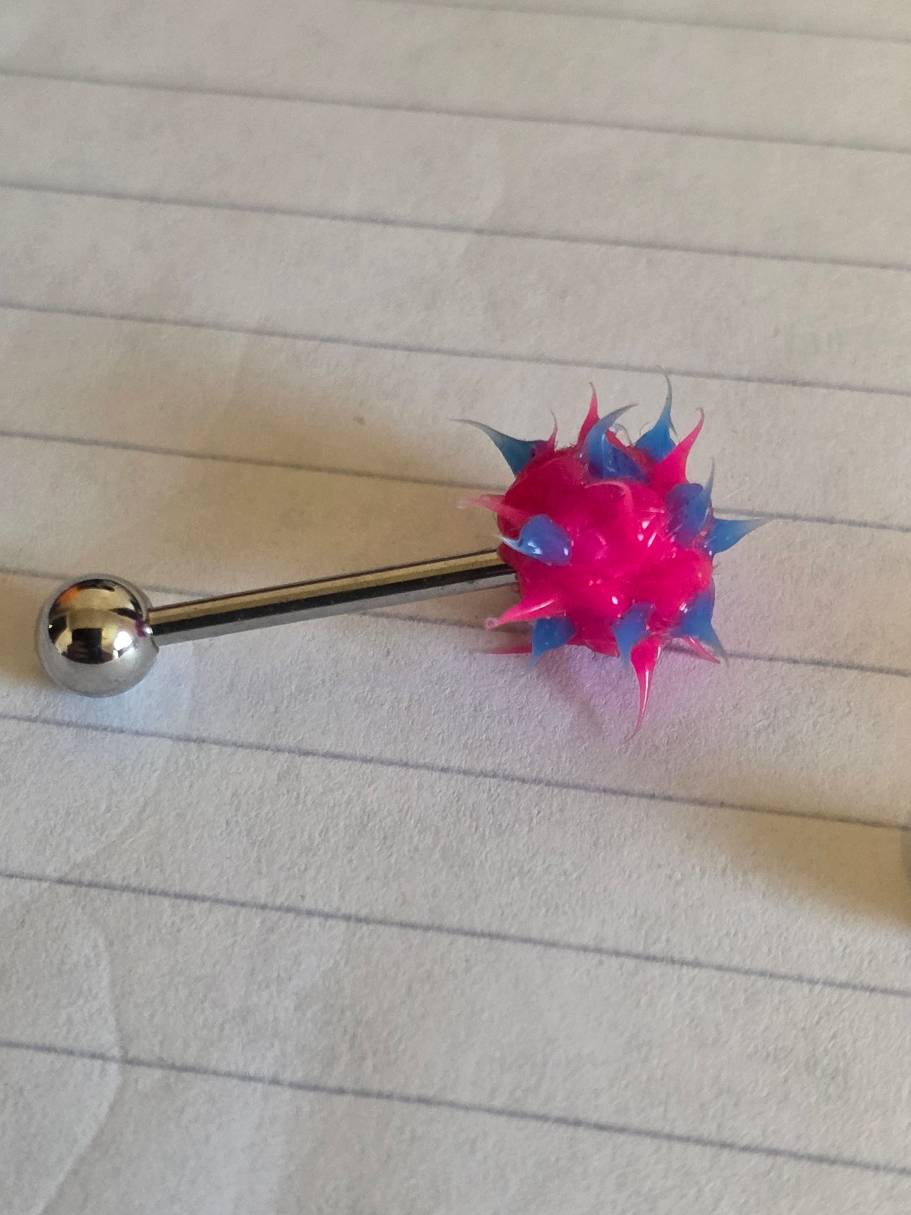 Surgical Steel Silicone Spike Ball Barbells