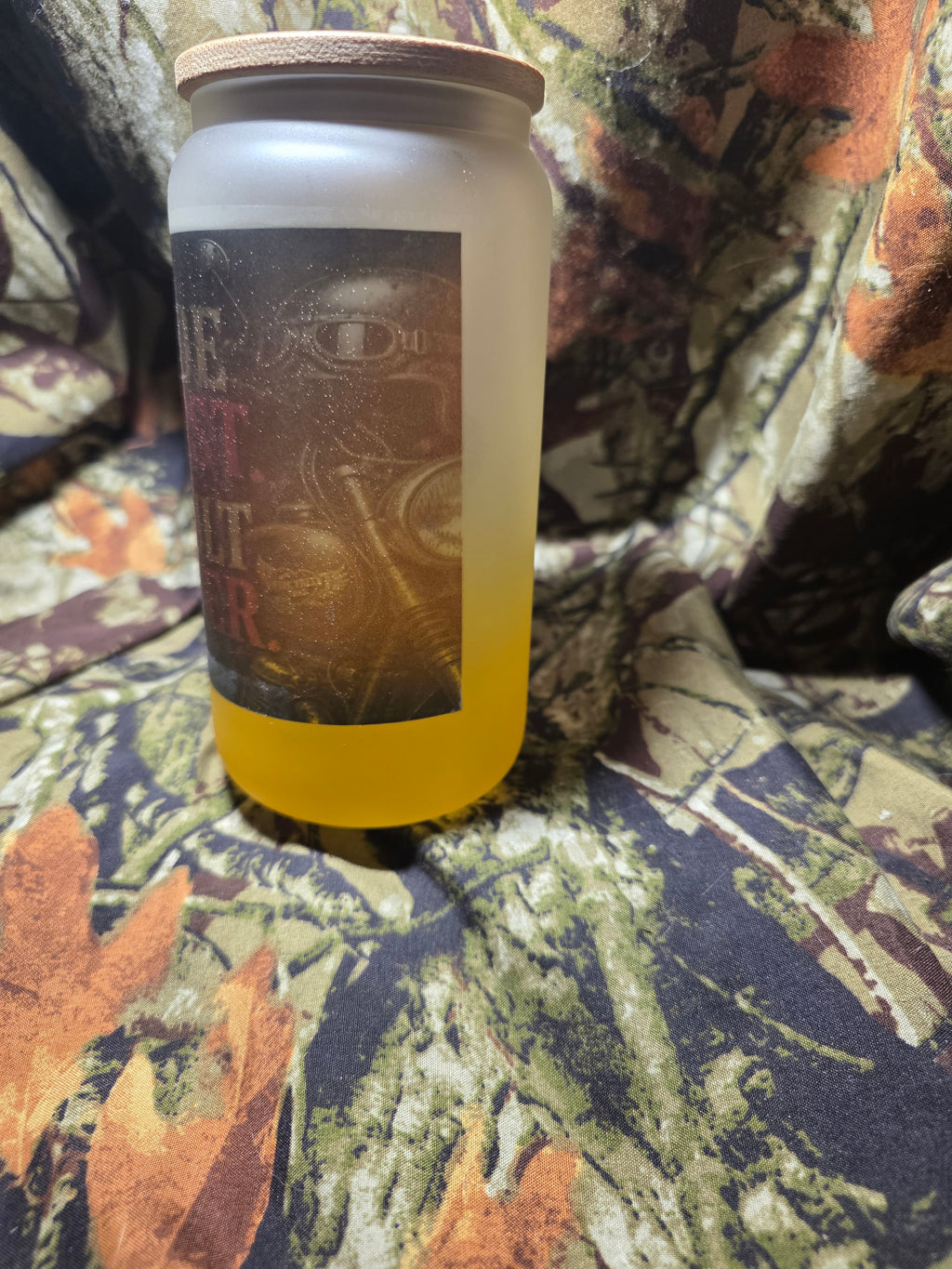 Ride First, Adult Later 16 oz Frosted Glass Cup