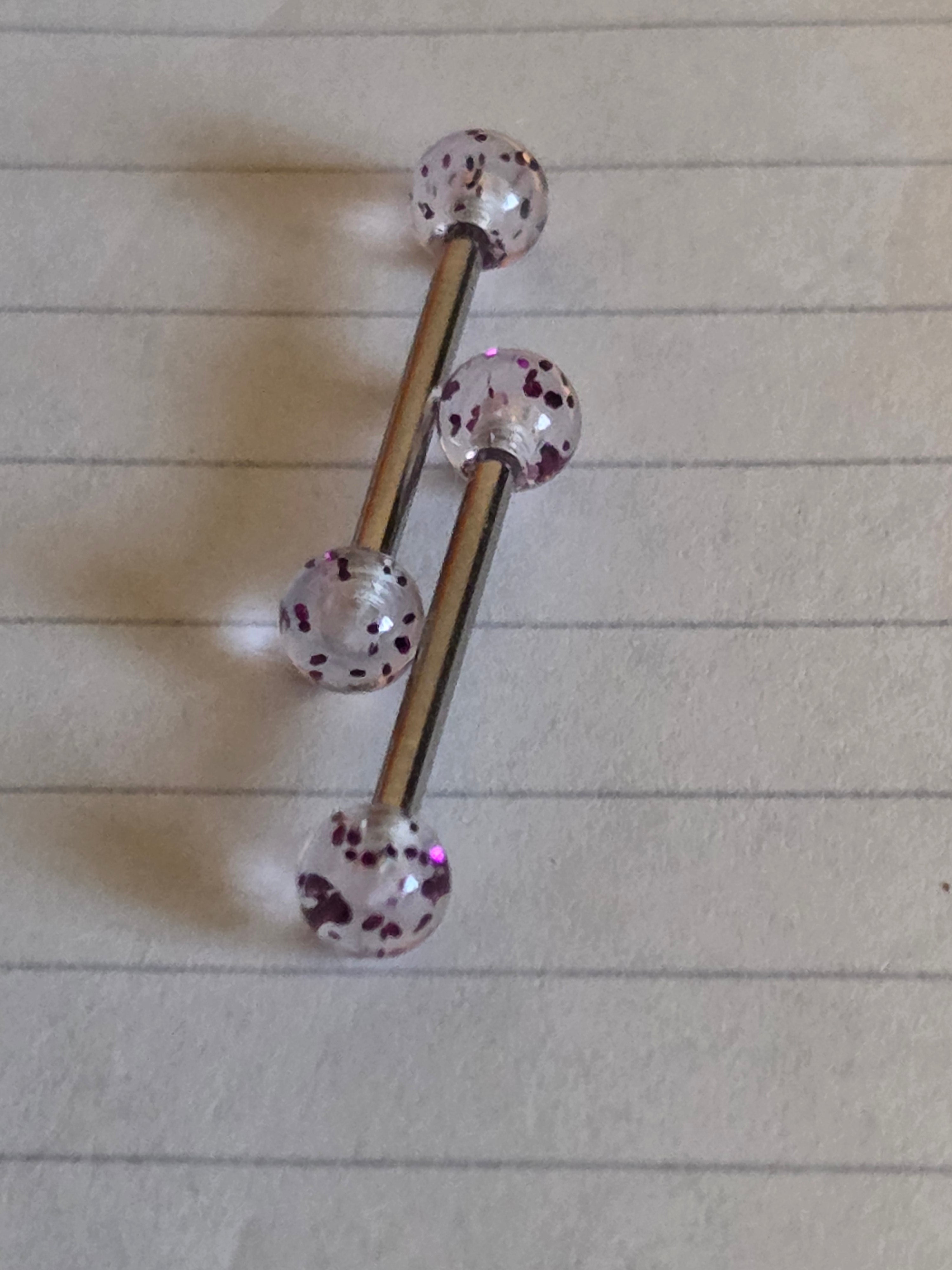 Glitter & Color Barbell Piercing Jewelry – Surgical Steel